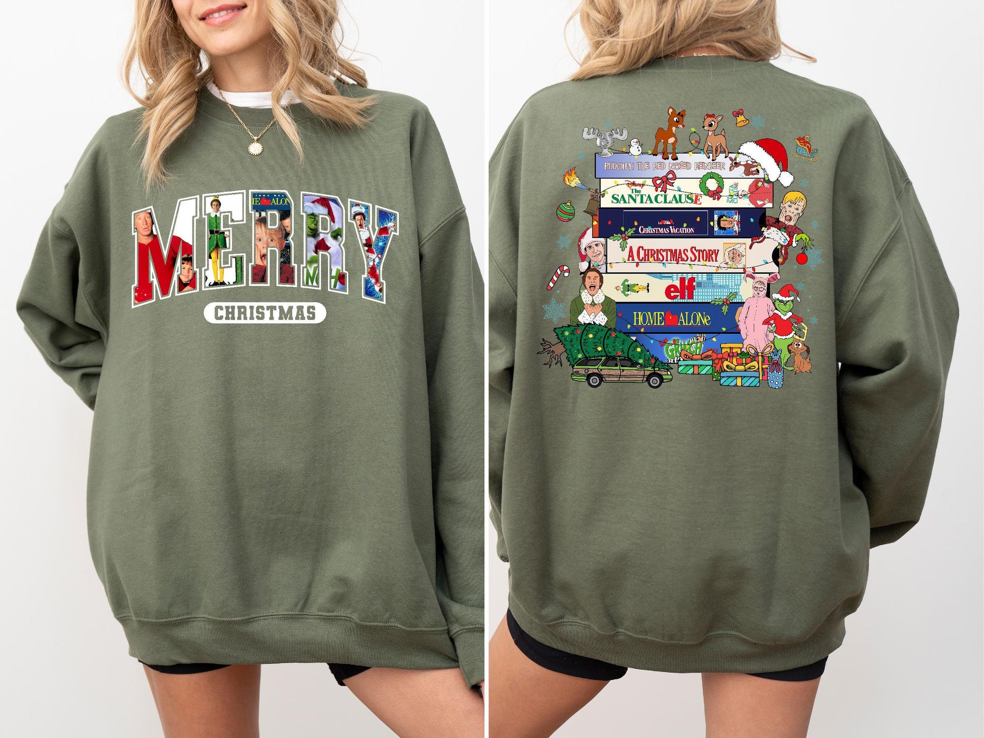 il_2000xN.6476232918_6xcg-2.jpg Merry Christmas 90s Movie Sweatshirt: Retro Holiday Pullover, Funny Festive Crewneck, Cozy Winter Top