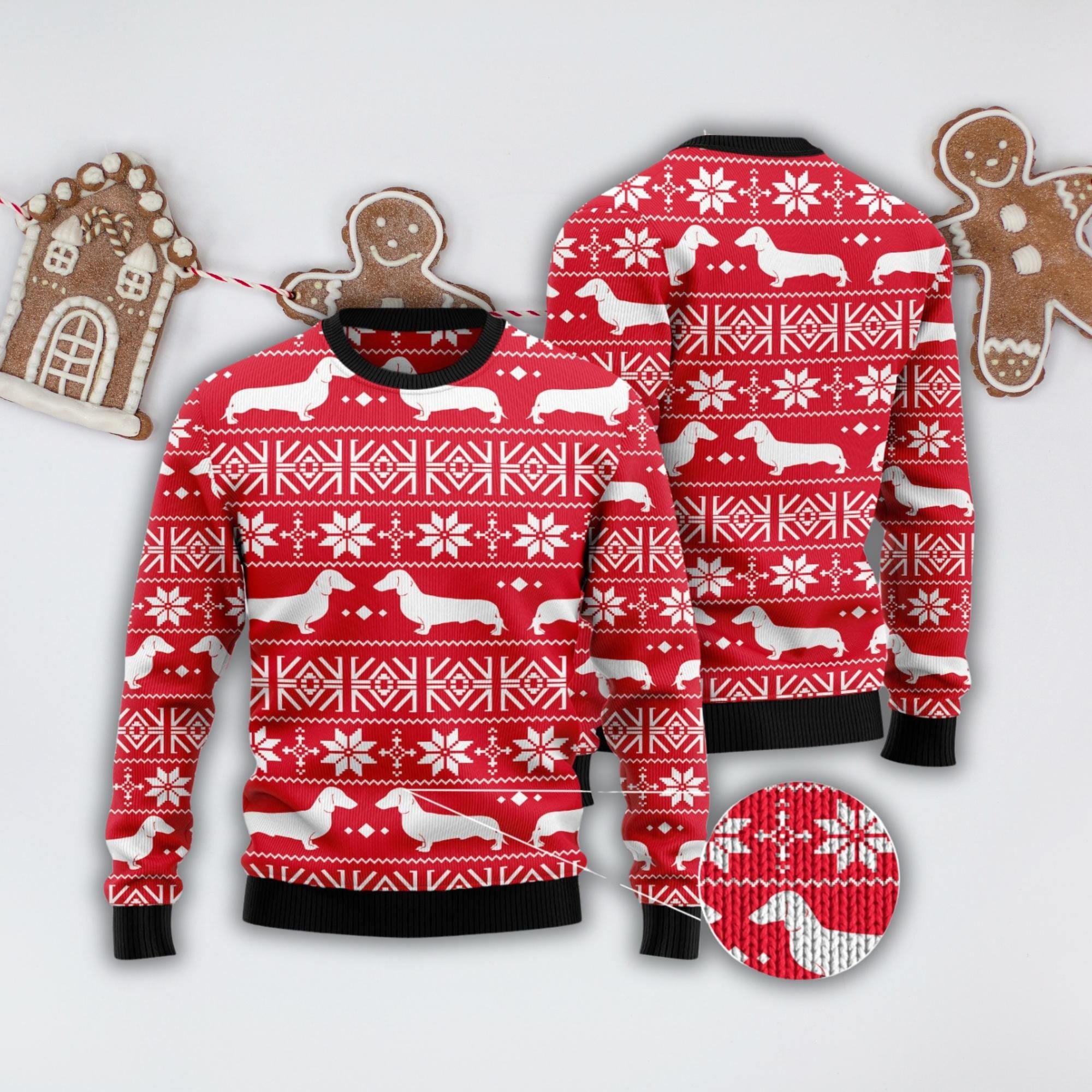 Dachshund Christmas Ugly Sweater, Dachshund Dog Sweater Party, Pet Love Holiday Sweater, Christmas Dachshund Sweater, Ugly Xmas Sweater