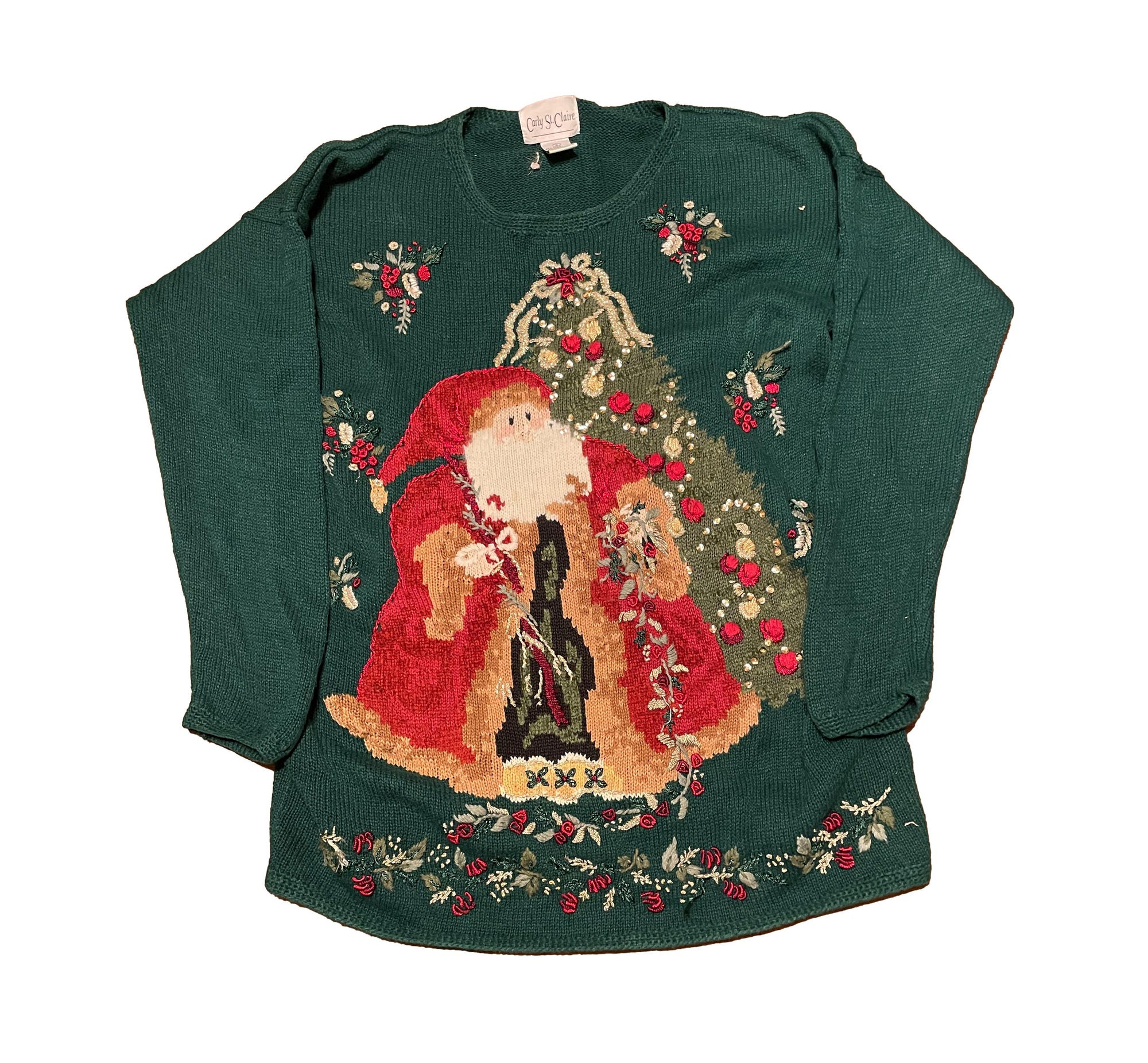 Vintage Santa Claus Ugly Christmas Sweater