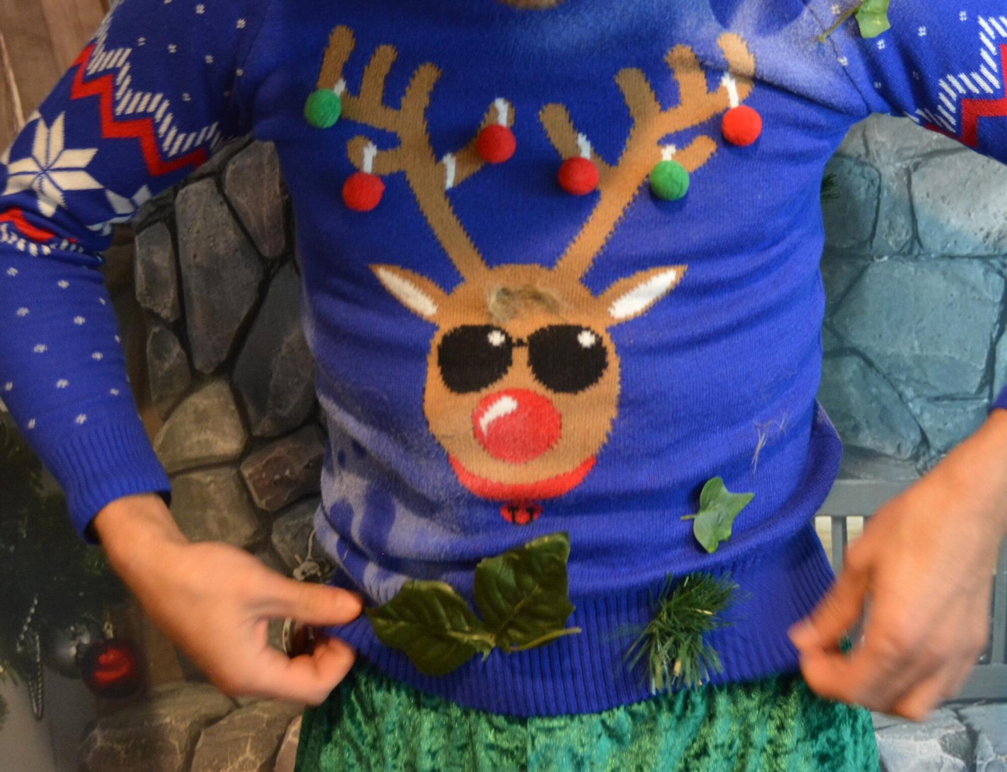 il_2000xN.6480858131_hm4f.jpg Small, Ugly Christmas Sweater, women, Grandma got run over by a reindeer, contest winner, unique, creative, funny