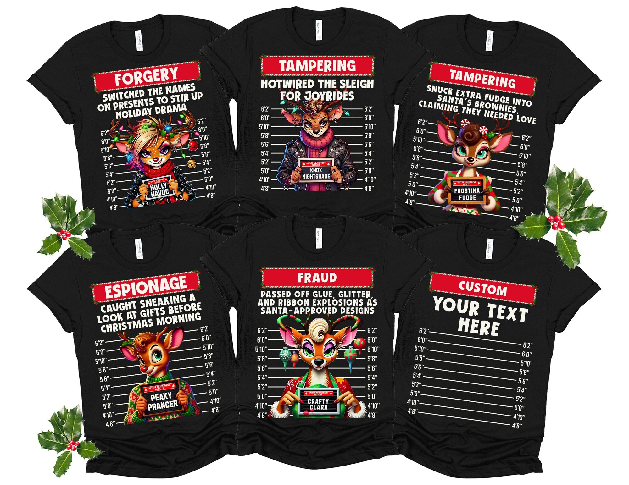 il_2000xN.6483175131_jejj-1.jpg Family Group Christmas Shirts Matching Christmas Shirts Inmate Correctional Shirts Matching Family Christmas Shirts Reindeer Christmas Shirt