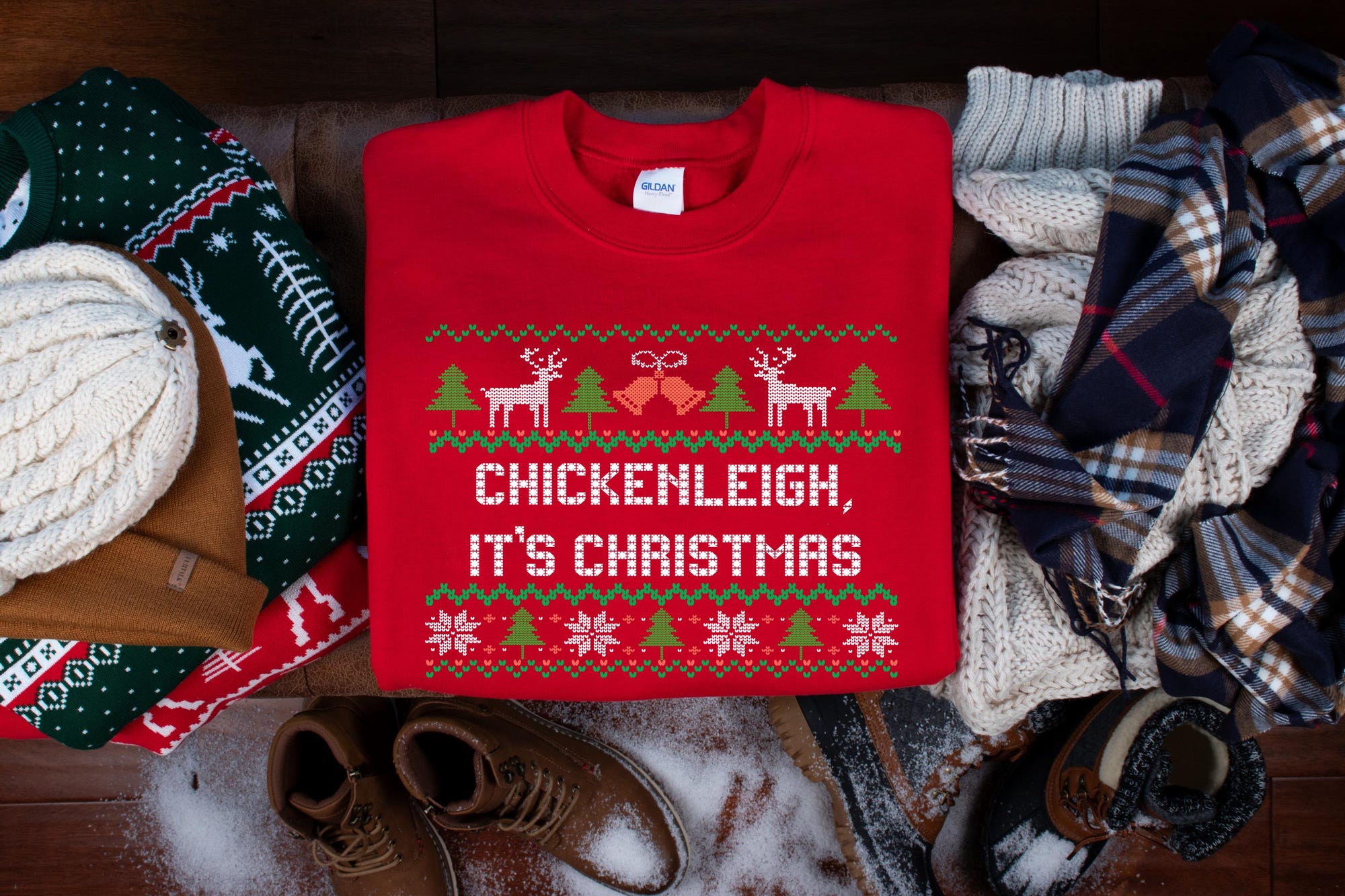 il_2000xN.6483228691_iadw-1.jpg Chickenleigh Its Christmas Sweatshirt, Christmas Stitch Design, Christmas Gift, Gift for Him, Gift for Her