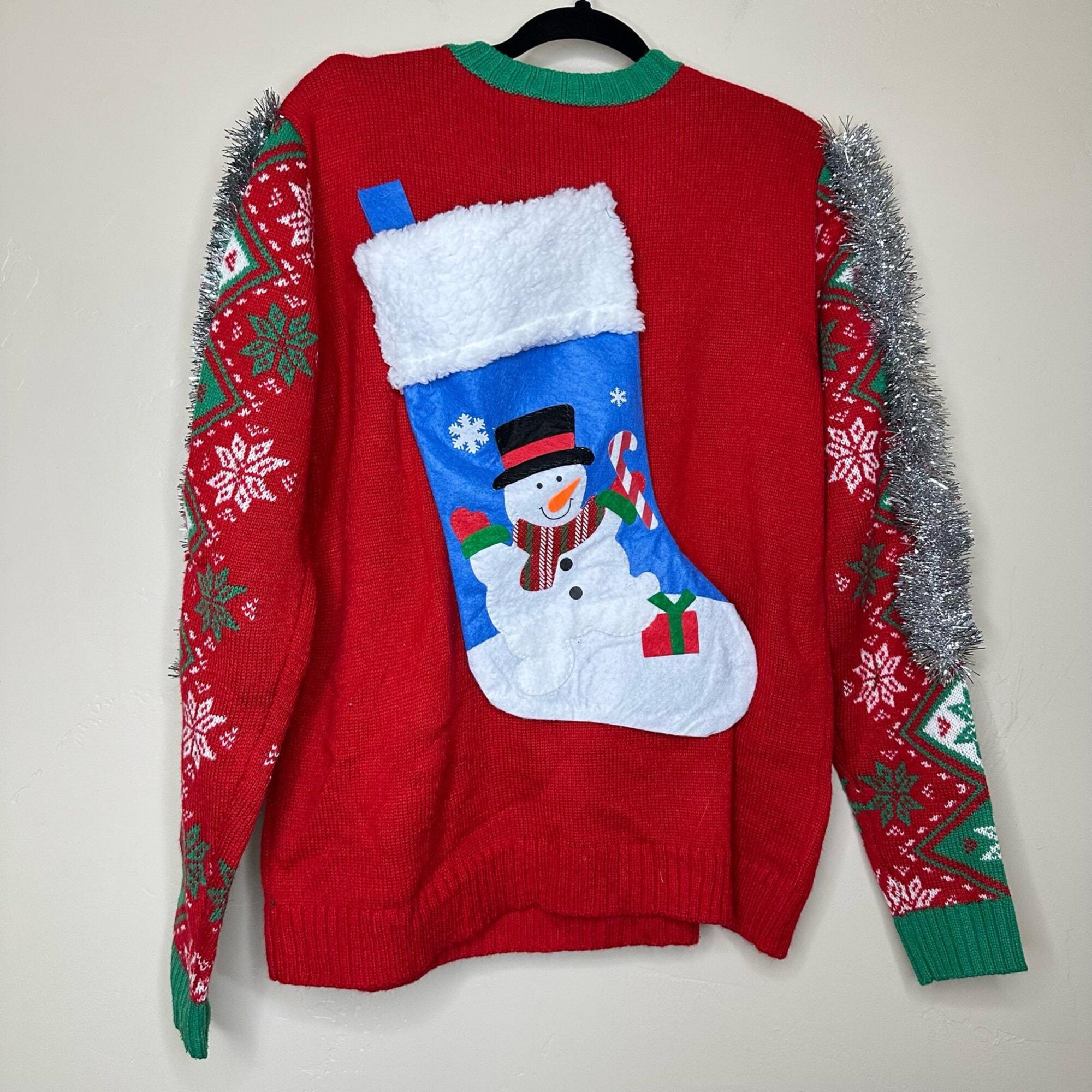 il_2000xN.6484668856_fdx6.jpg Ugly Christmas Sweater Llama LIGHTS UP Tacky Tinsel Xmas Party Winner Size Medium