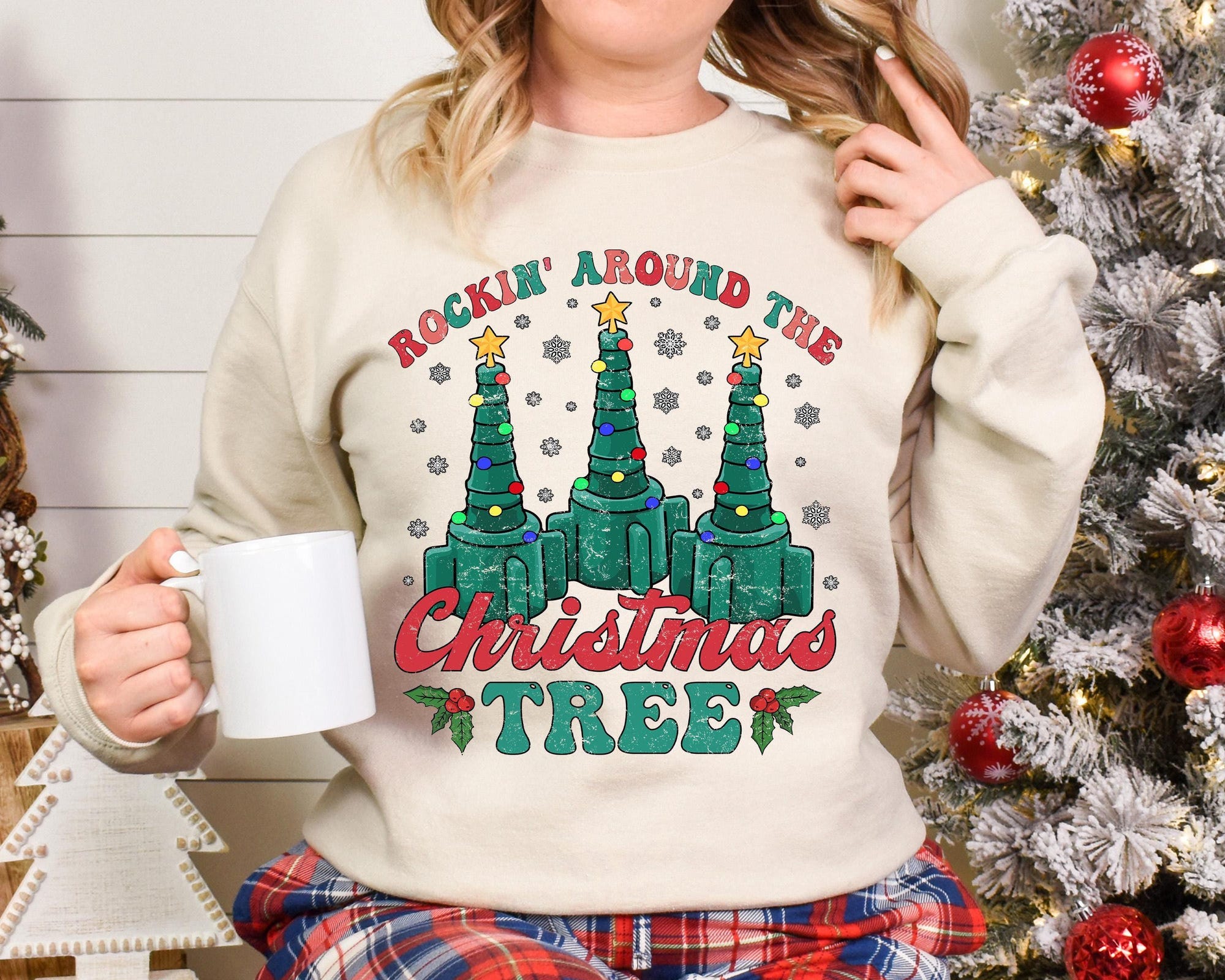 Funny Respiratory Therapist Christmas Sweatshirt, Rockin’ Around The Christmas Tree T Shirt, Nursing Sweatshirt, Christmas Nurse Sweatshirts