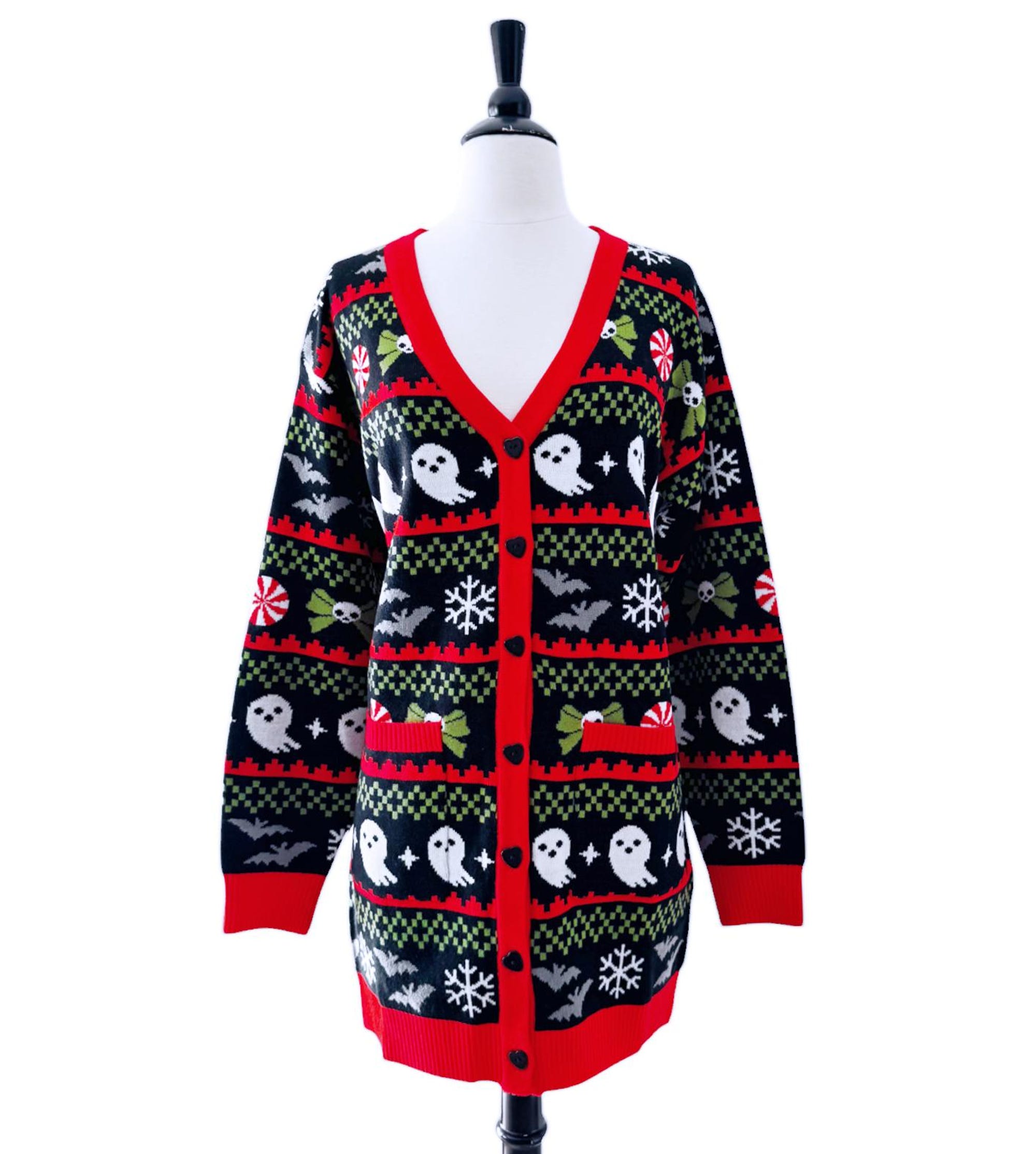 il_2000xN.6486129385_9uwn-1.jpg Spooky Christmas Cardigan Sweater - Available in sizes S to 3X