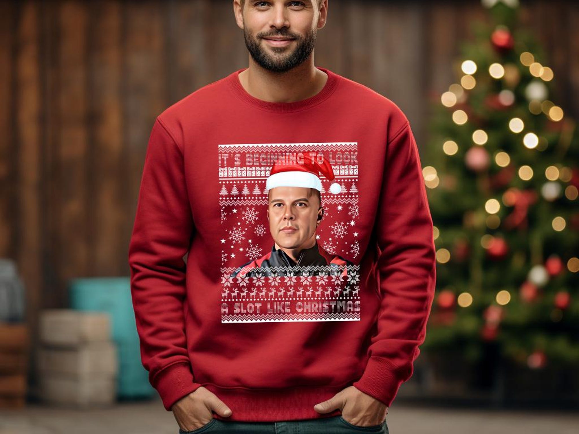 Its Beginning To Look A Slot Like Christmas Sweater, Arne Slot Liverpool Christmas Jumper, Adults Kids Xmas Printed Tops, Gifts for The Reds