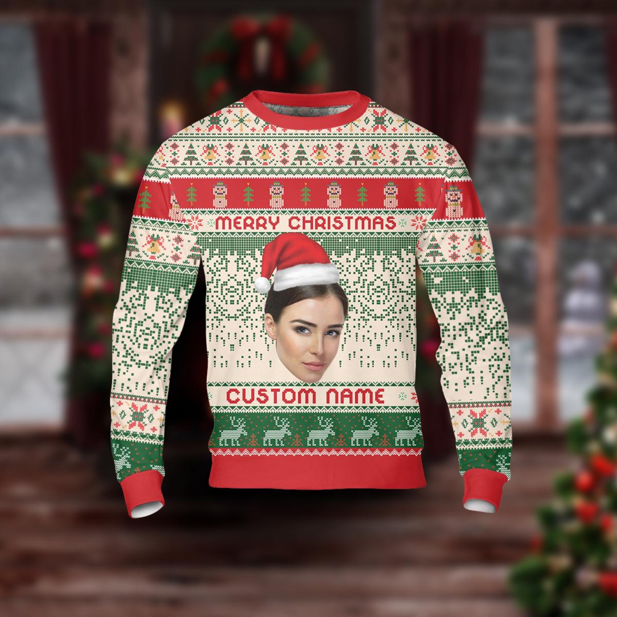 il_2000xN.6489667799_di1t.jpg Personalized Face Christmas Sweater, Funny Custom Ugly Christmas Sweater 2024, Photo Ugly Sweater