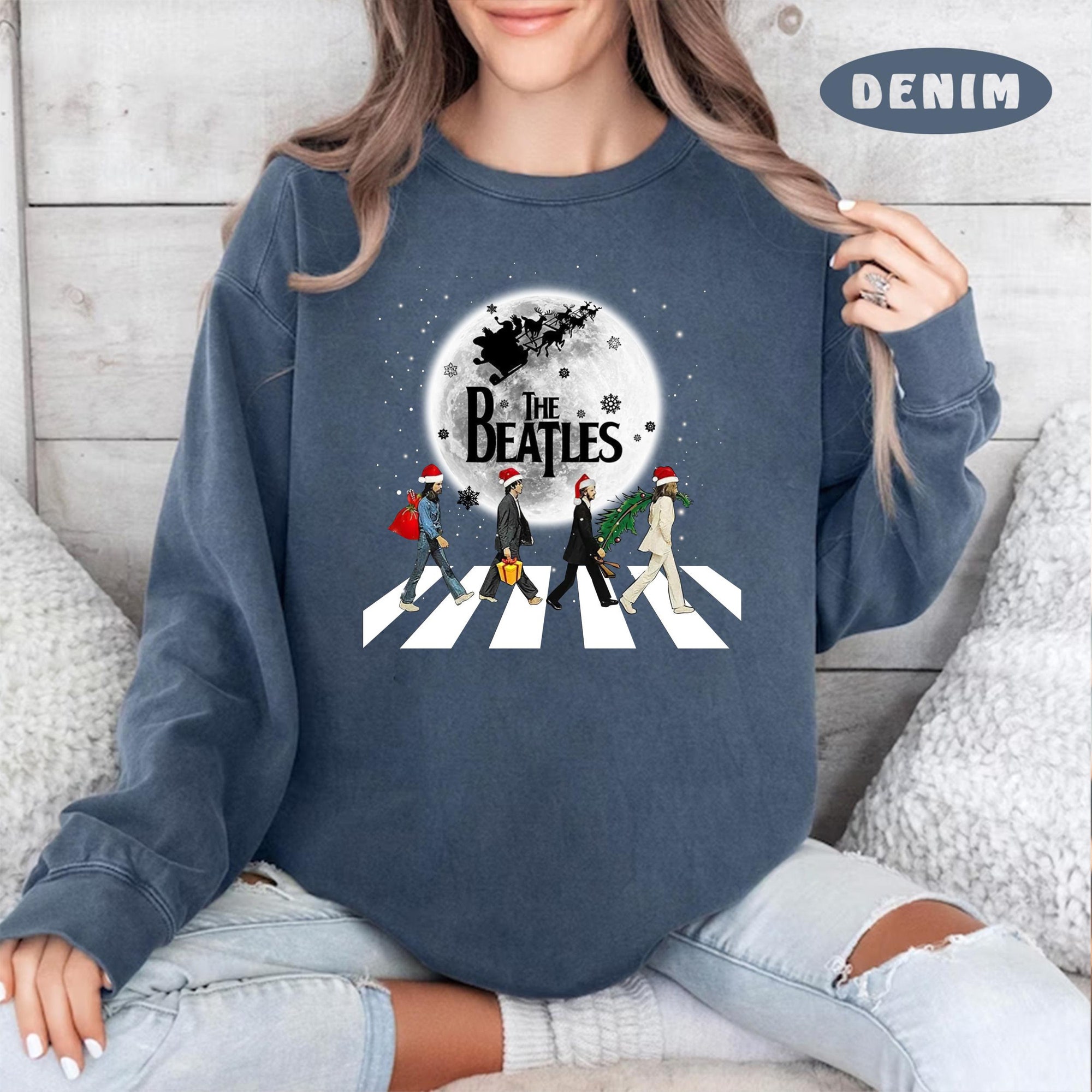 The Beatles Christmas Sweater, Cozy Beatles Christmas Sweater, Festive Beatles Xmas Sweater, Holiday Vibes Beatles Sweater