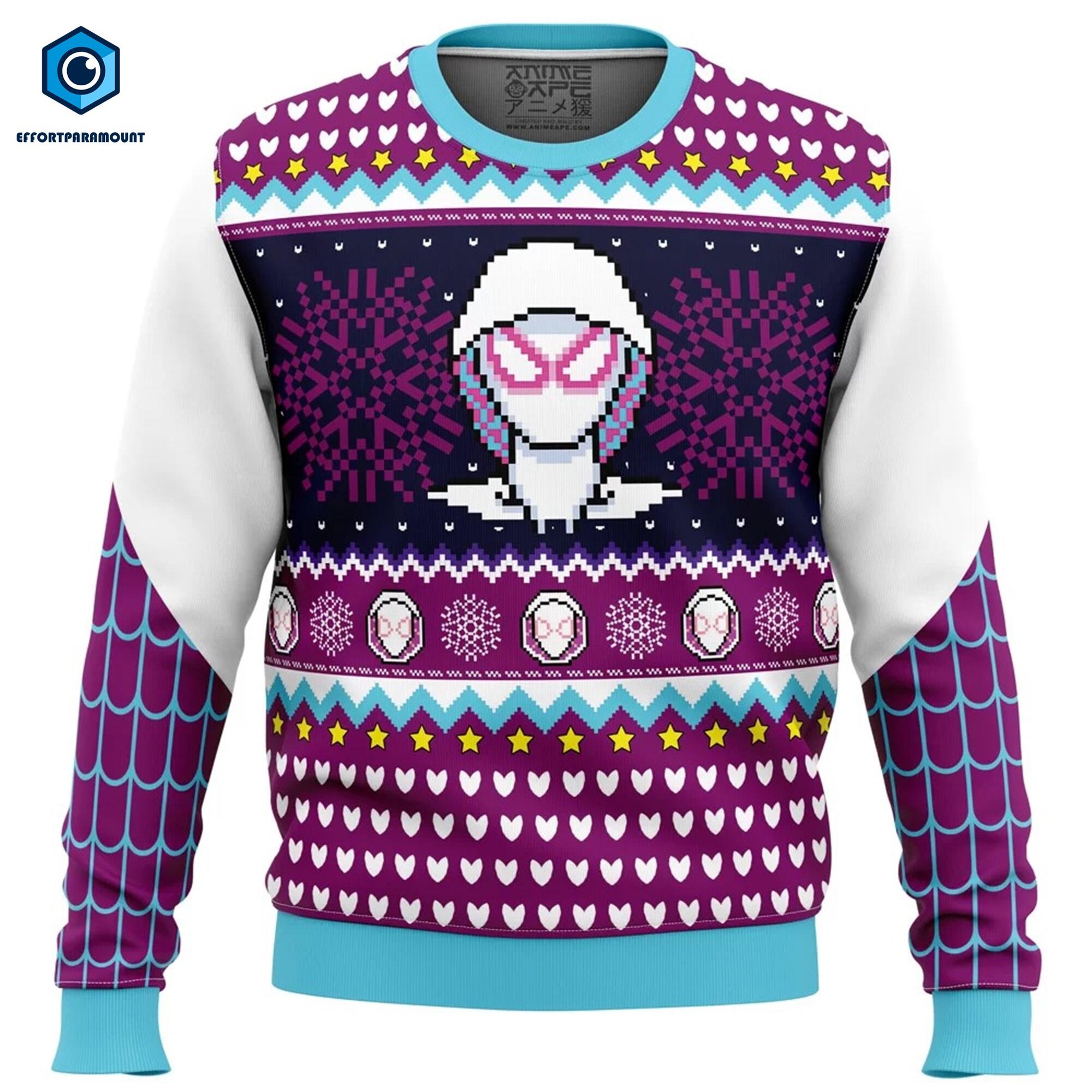 il_2000xN.6495384999_fiu2.jpg Spider Gwen Ugly Christmas Sweater, Gwen Stacy Sweater, Super Heroes Christmas Sweater, Christmas Gift, Spiderman Across the Spider Verse
