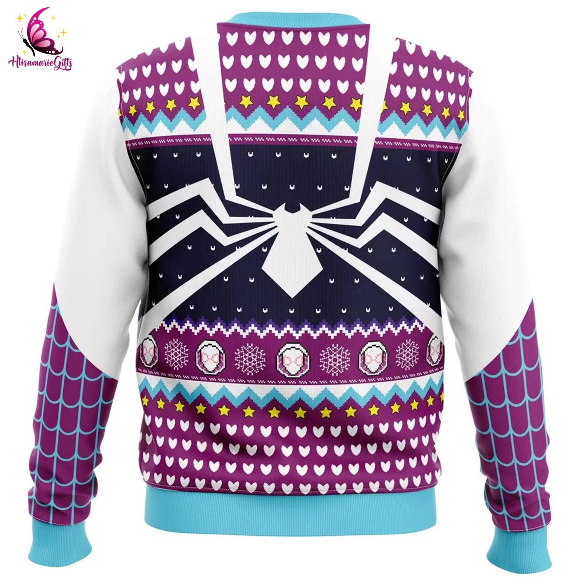 il_2000xN.6495552653_kb0r.jpg Spider Gwen Ugly Christmas Sweater, Gwen Stacy Sweater, Super Heroes Christmas Sweater, Christmas Gift, Spiderman Across the Spider Verse