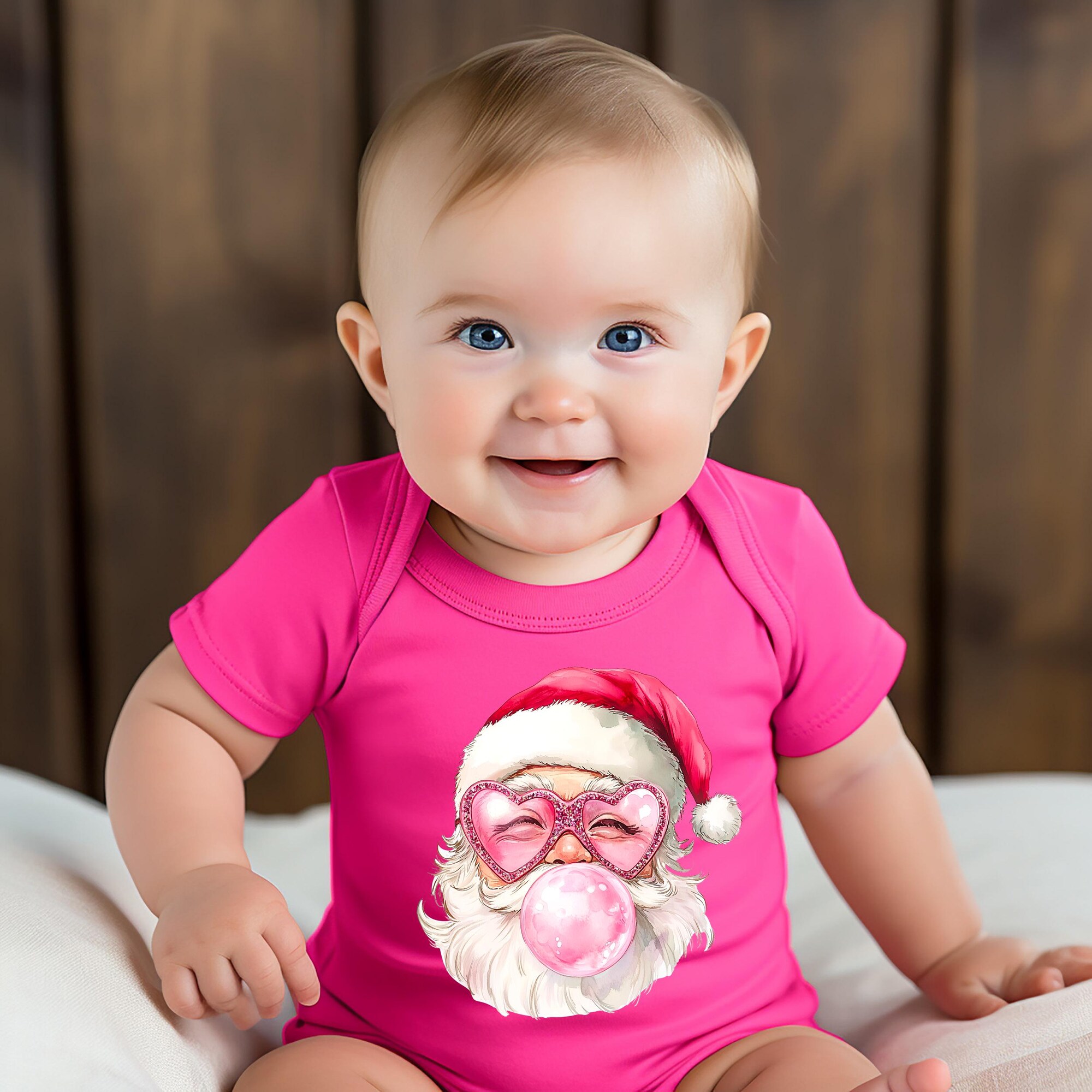 il_2000xN.6498354209_g1d2-1.jpg Women's Christmas Sweatshirt | Pink Santa Claus Sweatshirt | Vintage Santa Bubble Sweatshirt Christmas Gift | Mama & Mini Sweatshirts