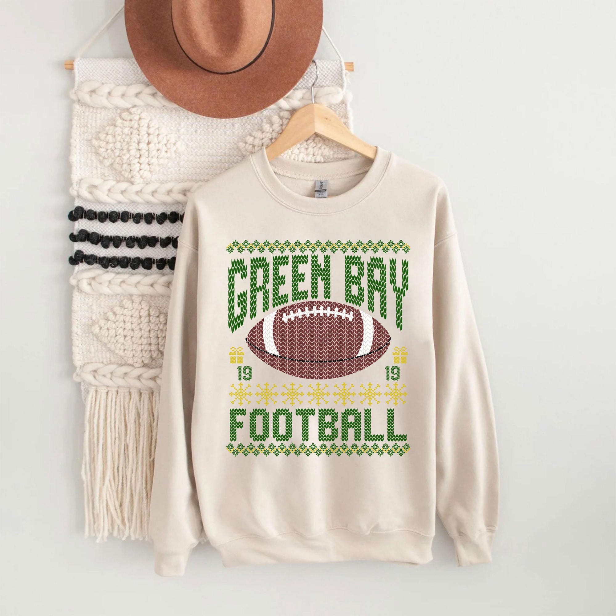 il_2000xN.6501133421_ntow-1.jpg Green Bay Ugly Christmas Sweatshirt, Football Shirt, Christmas Gift Tee, Festive Football Crewneck, Holiday Winter, Green Bay Football Fan