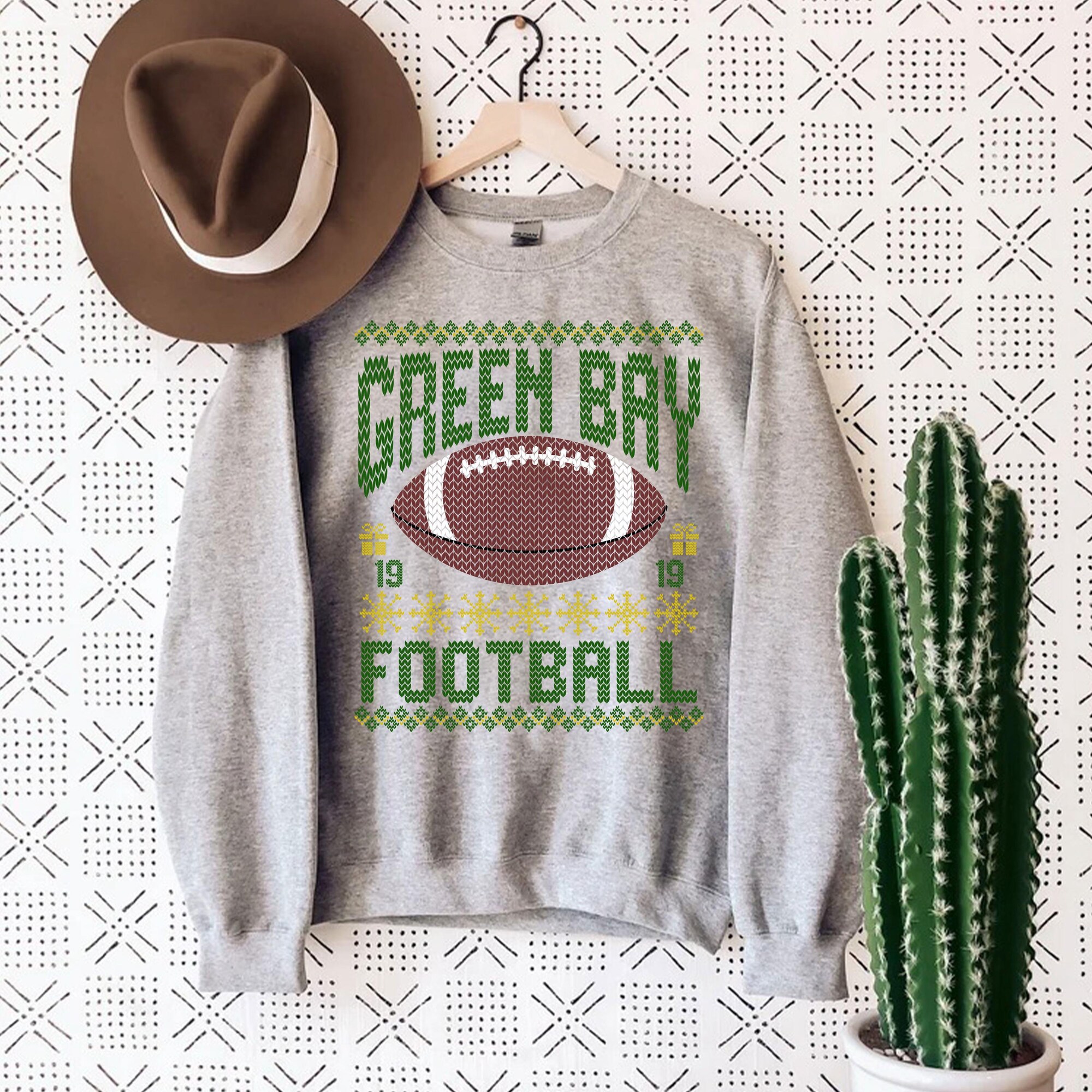 il_2000xN.6501133447_o9pd-1.jpg Green Bay Ugly Christmas Sweatshirt, Football Shirt, Christmas Gift Tee, Festive Football Crewneck, Holiday Winter, Green Bay Football Fan