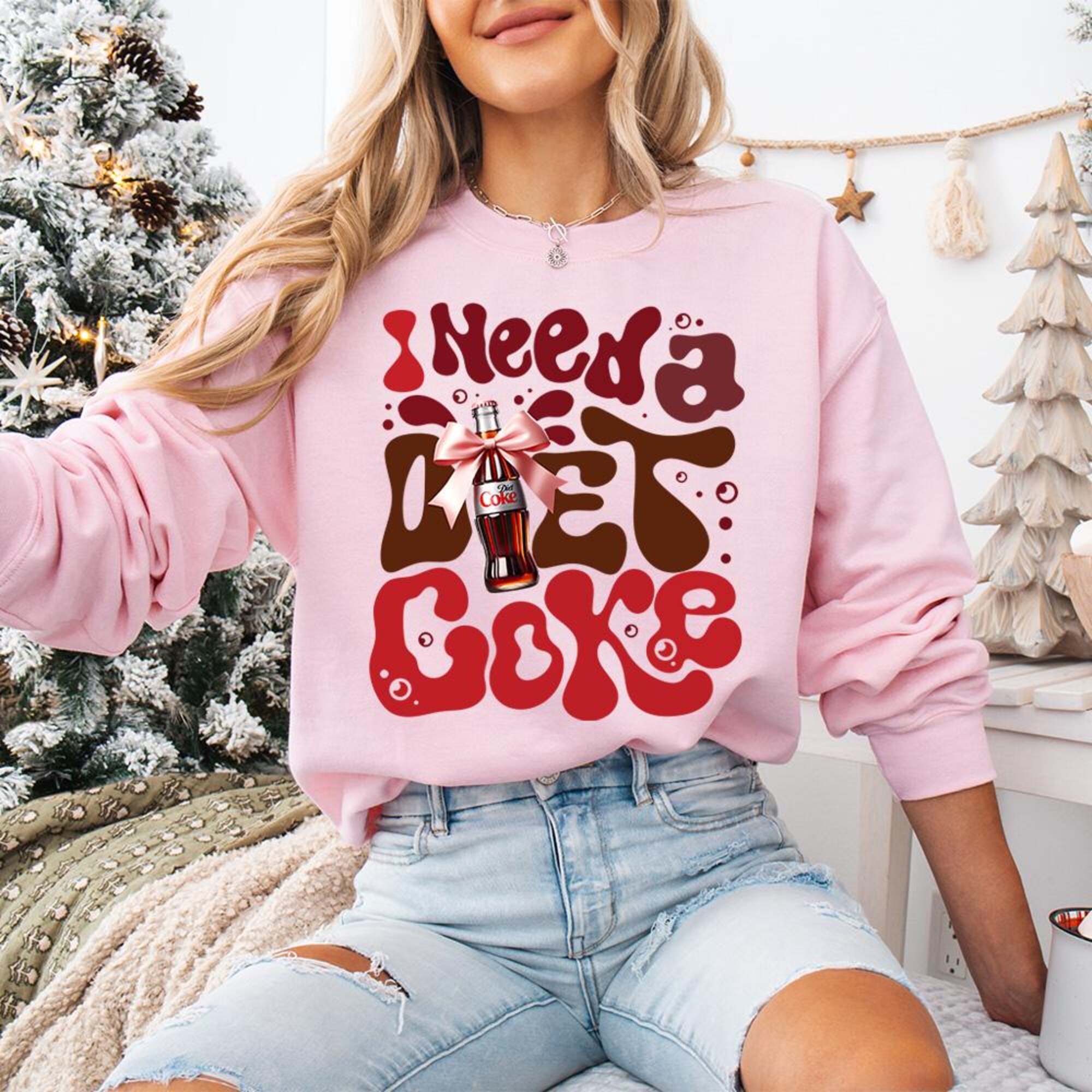 il_2000xN.6506890919_ov7p-1.jpg I Need a Diet Coke Sweatshirt Funny Christmas Crewneck Gift for Soda Lovers