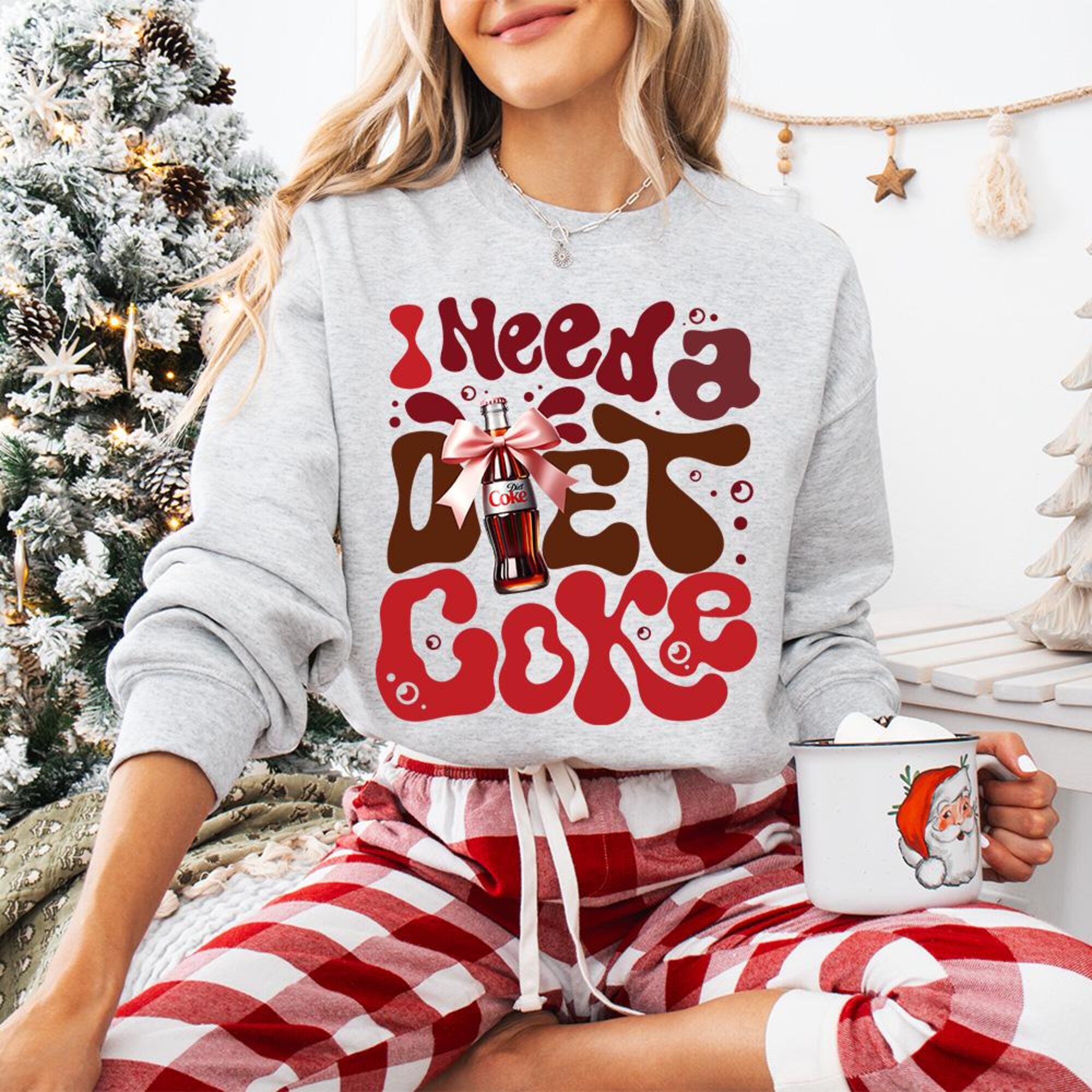 il_2000xN.6506890923_d6be-1.jpg I Need a Diet Coke Sweatshirt Funny Christmas Crewneck Gift for Soda Lovers