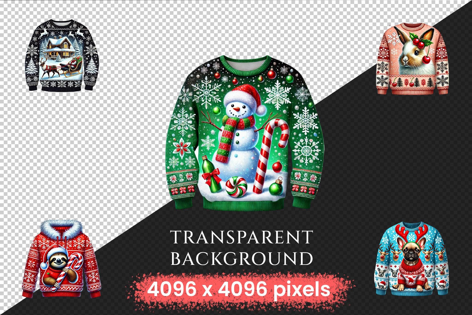 il_2000xN.6508235868_gxit.jpg Ugly Sweaters PNG Clipart Collection - 50 PNG, Festive x-mas graphics, Holiday sweater art, Commercial use, Digital download