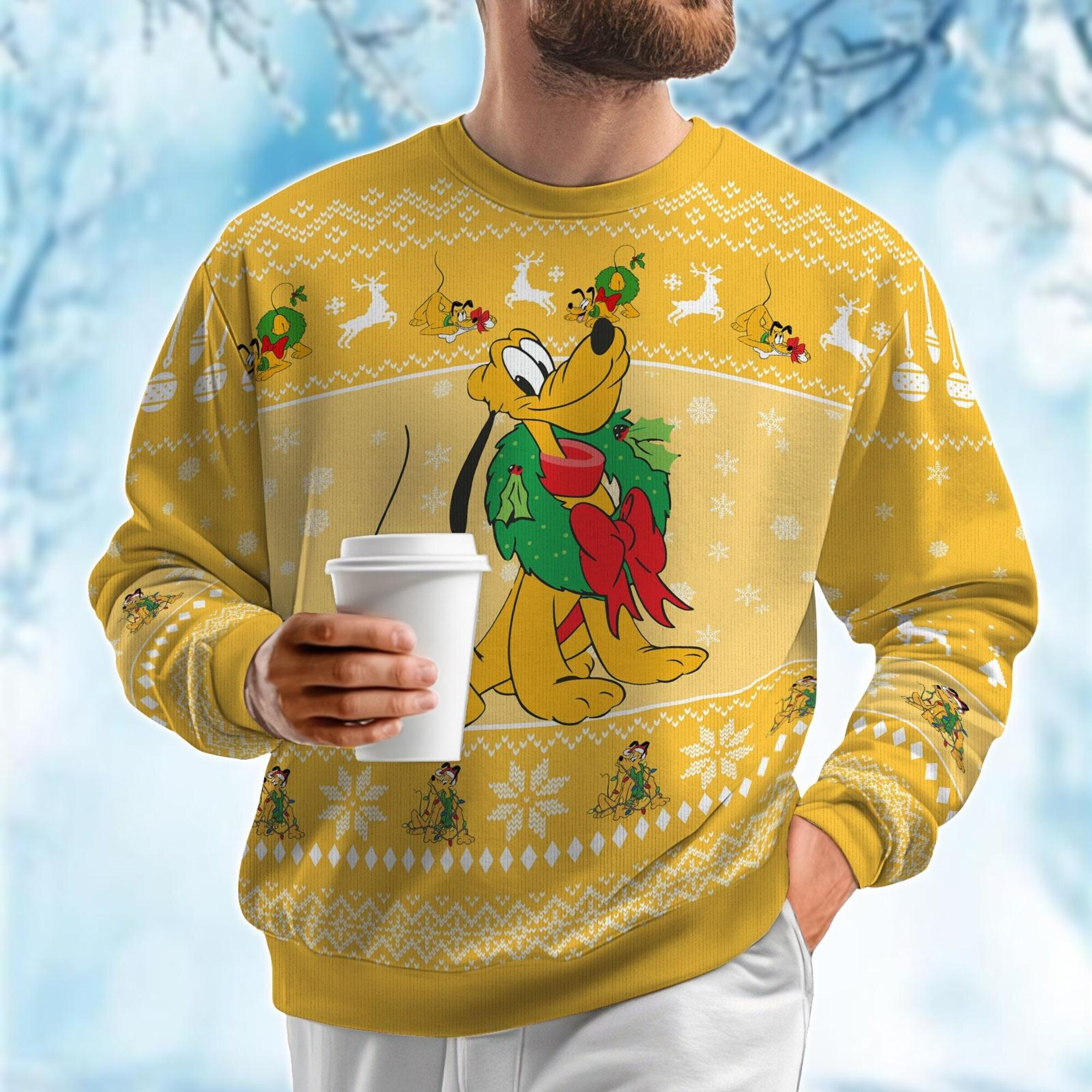 il_2000xN.6508981593_tjlx.jpg Pluto Disney Santa Ugly Sweater, Mickey Friends Christmas Sweater, Disney Trip Xmas Sweater, Pluto Dog Sweater, Magic Kingdom Gift