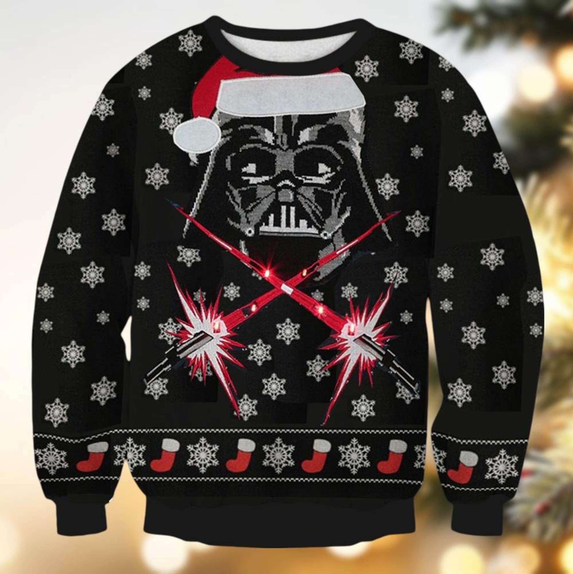 il_2000xN.6509407773_wdky.jpg Darth Vader I Find Your Lack Of Cheer Disturbing Ugly Christmas Sweater, Star War Santa Clause Sweater, Disney Movie Holiday Sweater