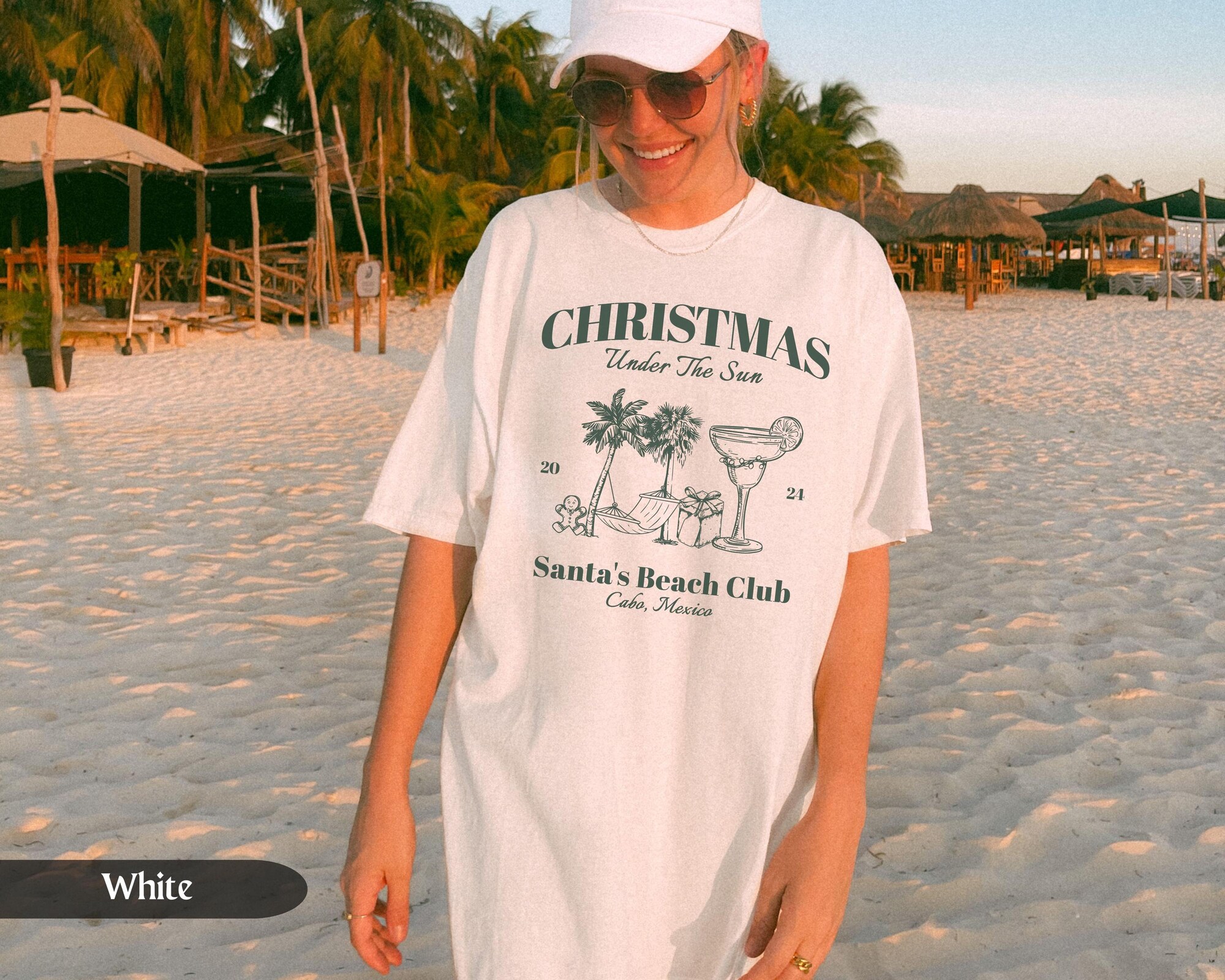Personalized Matching Family Beach Christmas Tshirts, Tropical Family Xmas Group Shirts, Custom Last Name Holiday Tees, Mexico Christmas Tee
