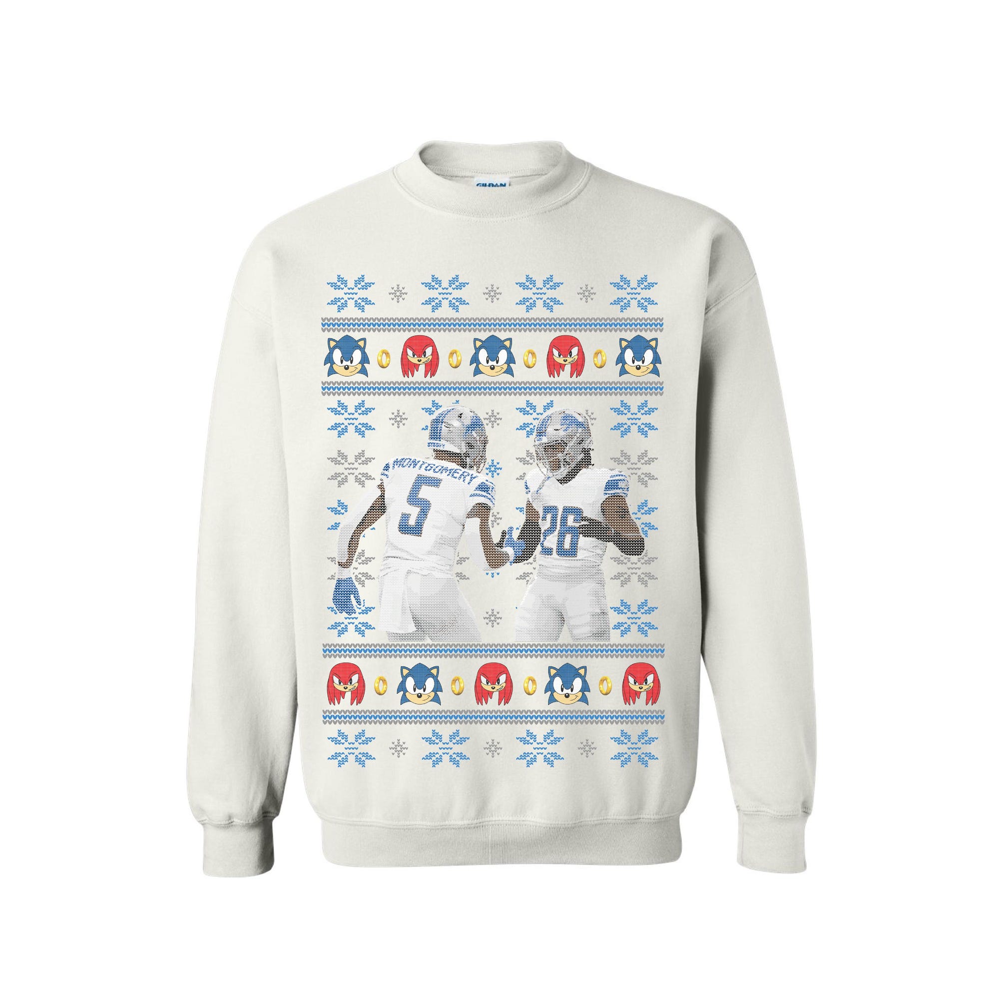Sonic and Knuckles Detroit Ugly Sweater