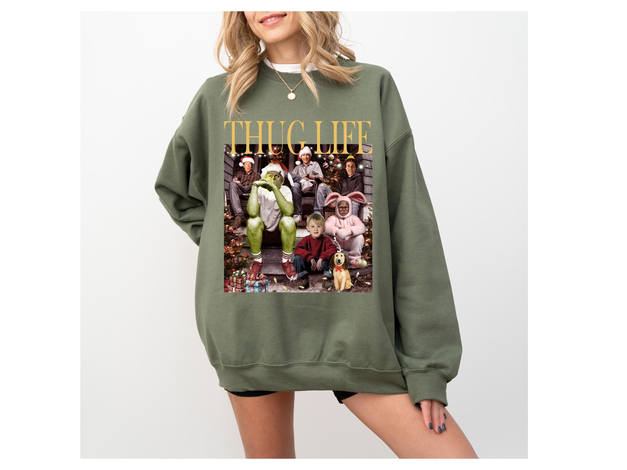 Thug Life Christmas Shirt, Christmas Sweatshirt, Christmas Movie Shirt, Christmas Friends Shirt, Christmas Gifts for Women