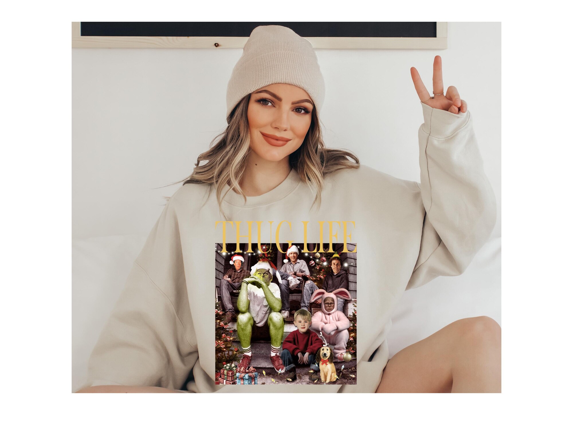 il_2000xN.6523803323_gsu0-1.jpg Thug Life Christmas Shirt, Christmas Sweatshirt, Christmas Movie Shirt, Christmas Friends Shirt, Christmas Gifts for Women