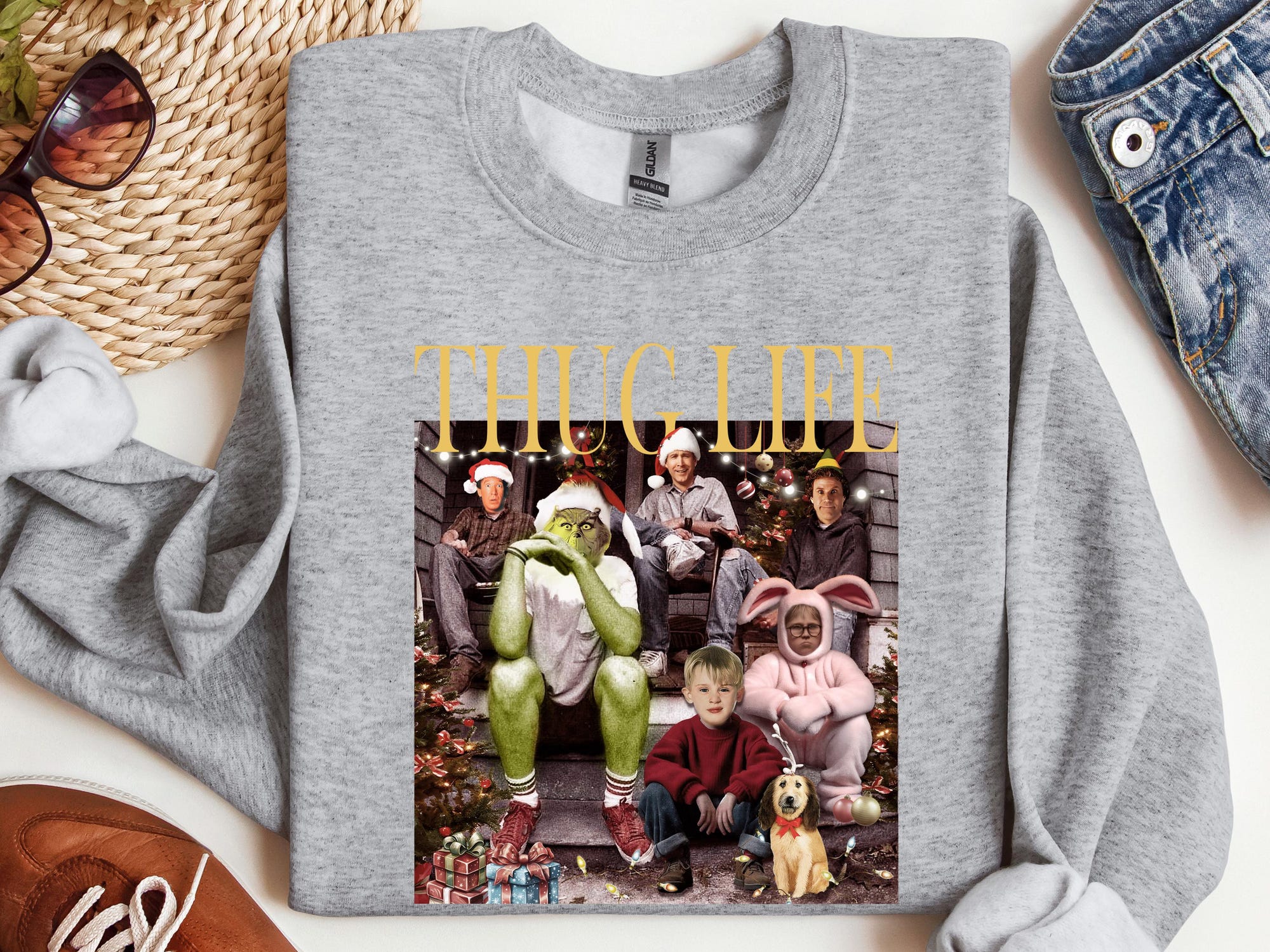 il_2000xN.6523804093_2408-1.jpg Thug Life Christmas Shirt, Christmas Sweatshirt, Christmas Movie Shirt, Christmas Friends Shirt, Christmas Gifts for Women