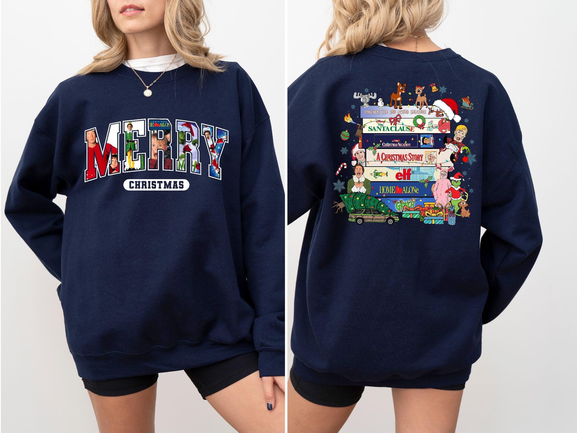 il_2000xN.6524341691_tfsq-2.jpg Merry Christmas 90s Movie Sweatshirt: Retro Holiday Pullover, Funny Festive Crewneck, Cozy Winter Top
