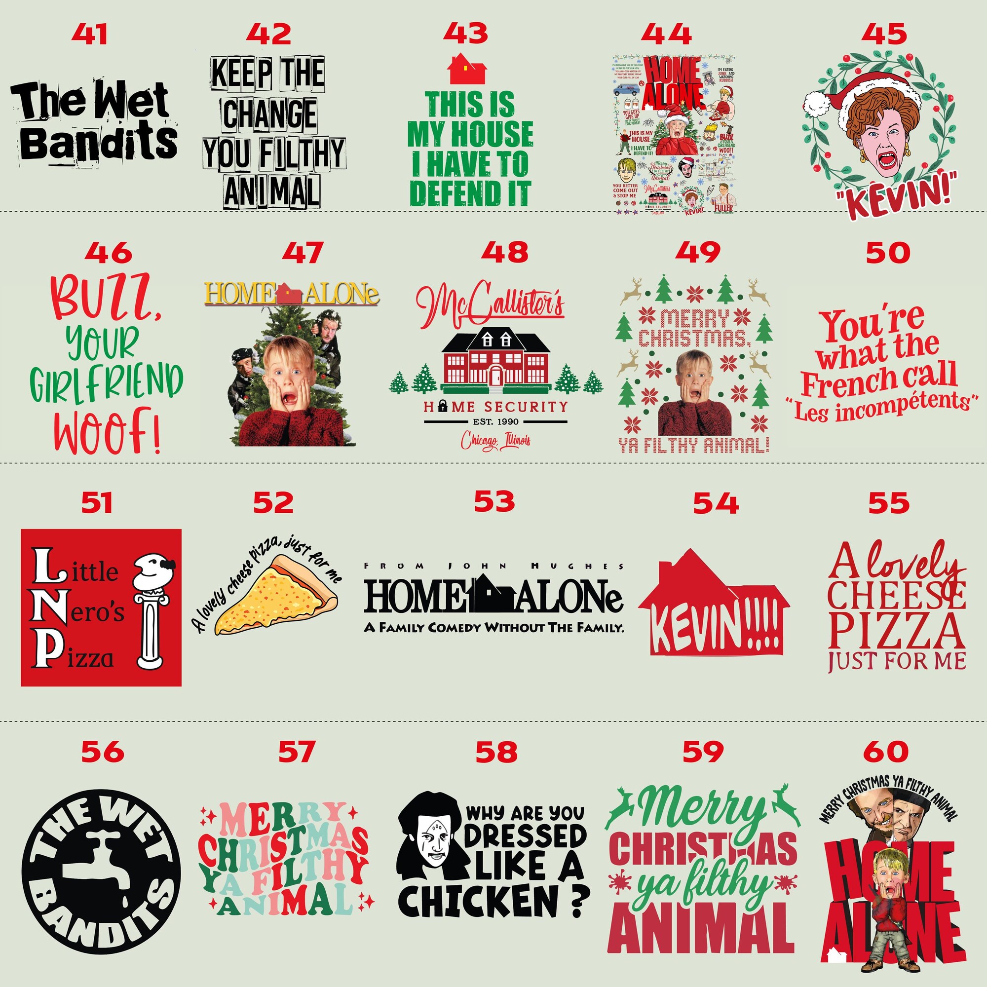 il_2000xN.6524617063_98dr.jpg Custom Home Alone Christmas Movie 60 Quote Shirts: Family Match Xmas Tshirt, Kevin Tee