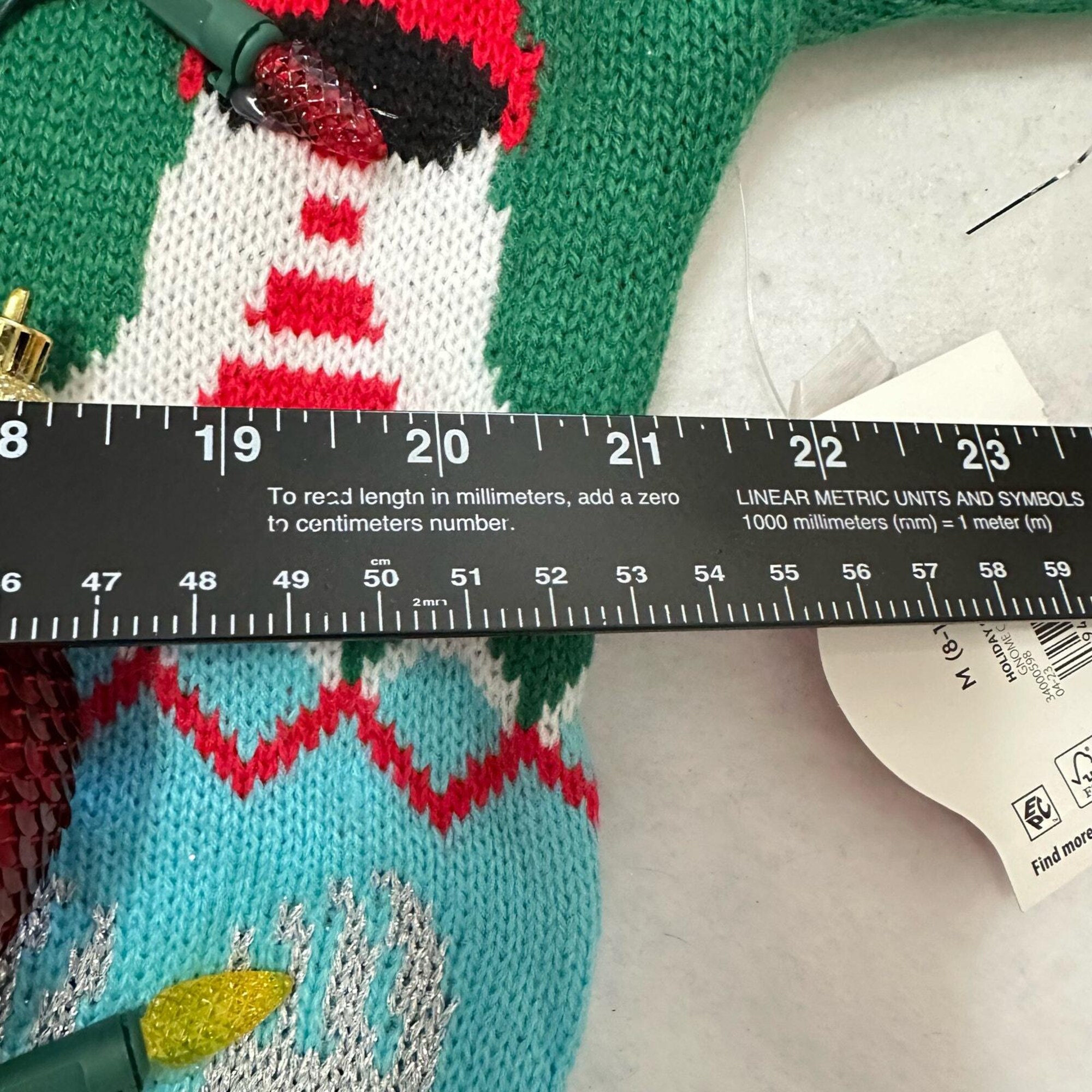 il_2000xN.6532774505_przu.jpg Ugly Christmas Sweater Cardigan LIGHTS UP Tacky Tinsel Xmas Party Winner Size Medium