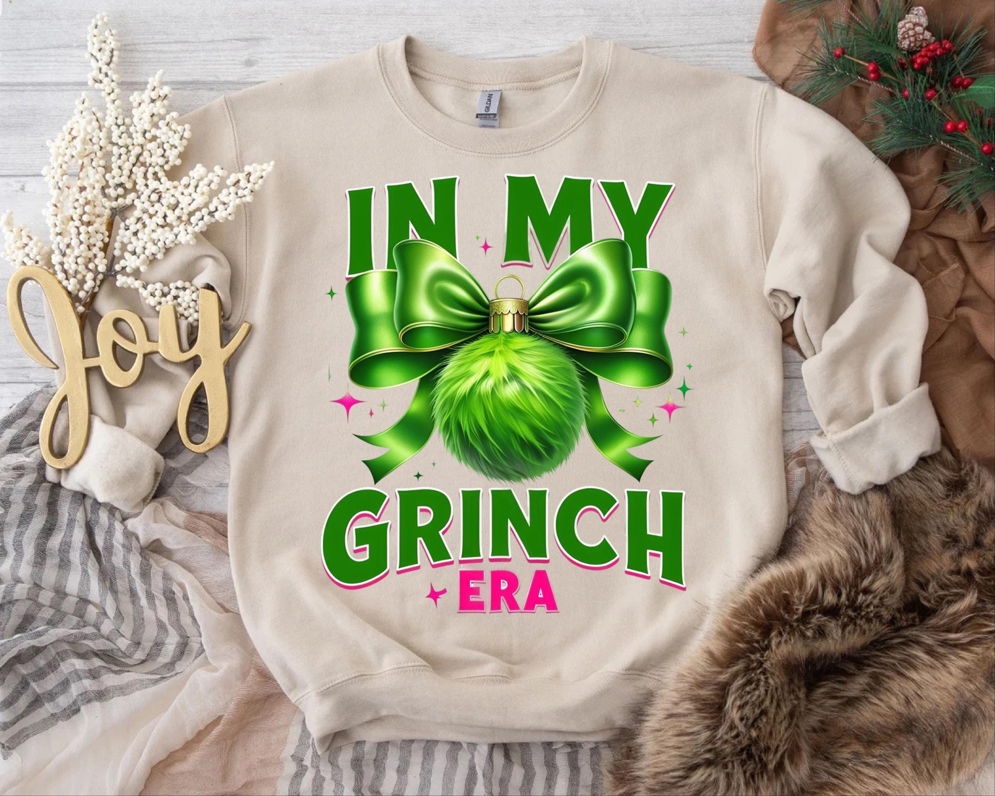 In My Grinch Era Sweatshirt, Grinch Christmas Sweatshirt, Christmas Gift, Grinchmas Sweatshirt, Christmas Sweatshirt, Christmas Shirt