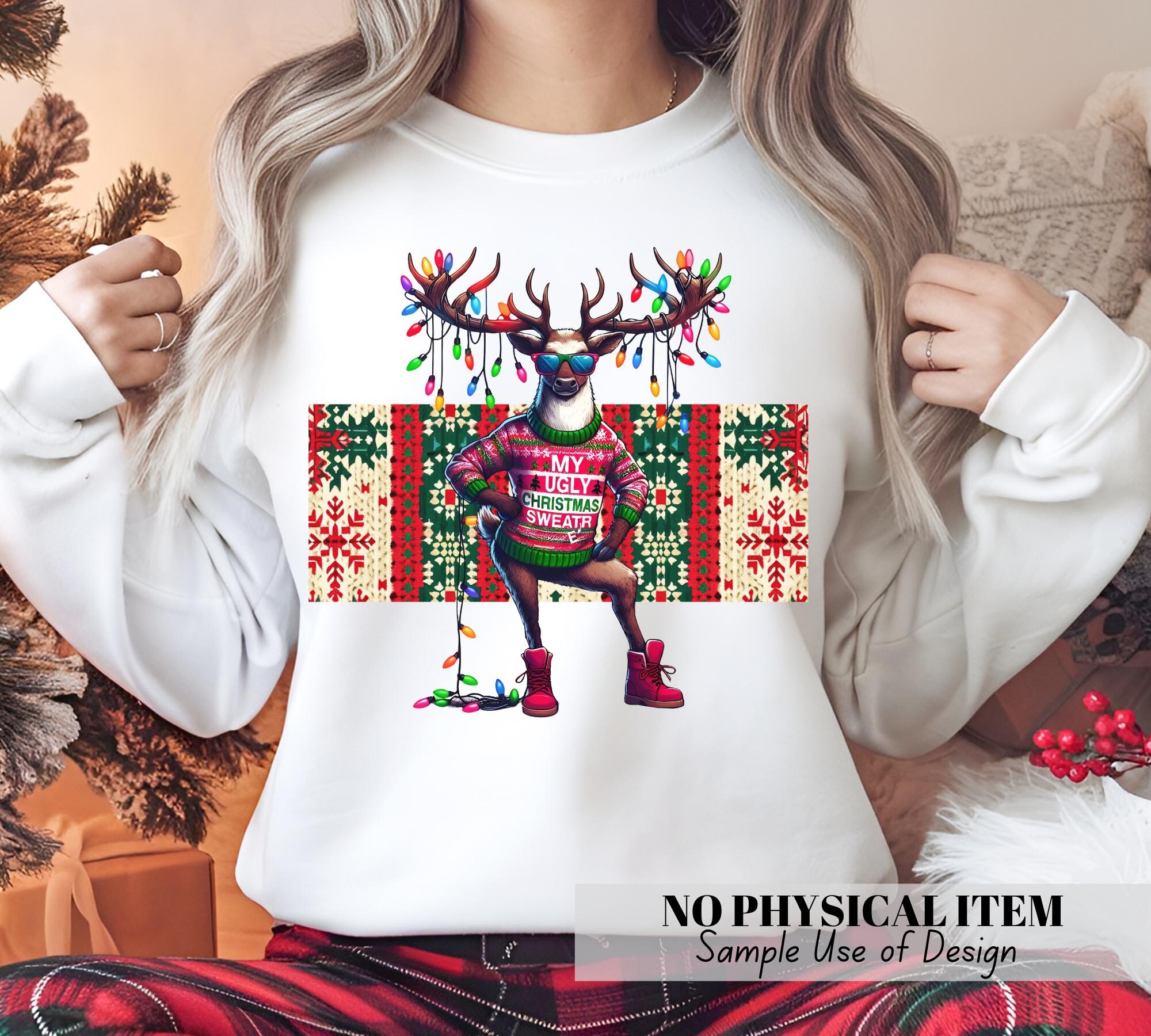 il_2000xN.6544021829_mbdz.jpg Funny Reindeer Ugly Christmas Sweater PNG: Women's Design (Digital Download)