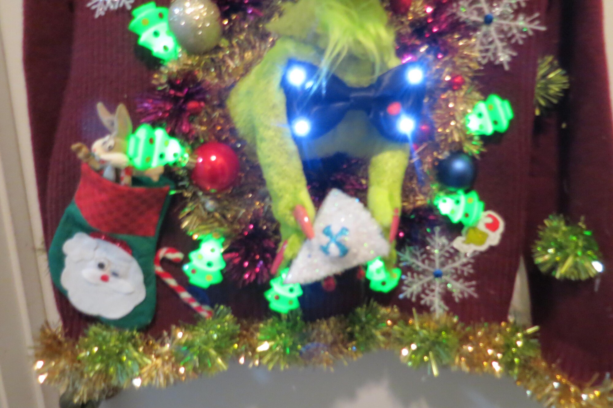 il_2000xN.6565933901_oxxj.jpg Hysterical Double sided Tacky Ugly Christmas Sweater, Festive Fun, mens L Wild Garland, Kiss My..., Funny Sweater