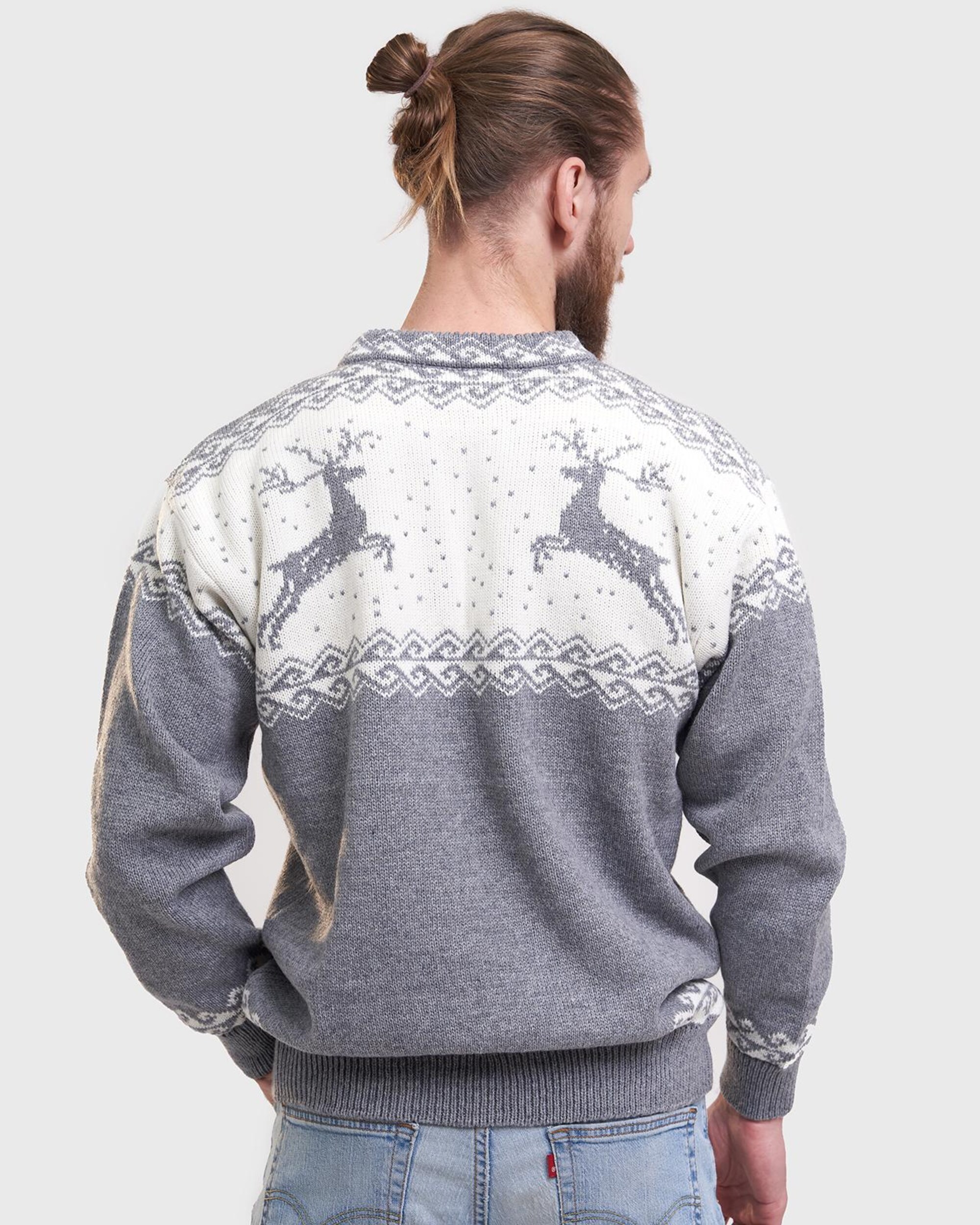 il_2000xN.6606237353_2k23.jpg Wool Jumper With Reindeers, Oversized Sweater, Christmas Sweater For Men