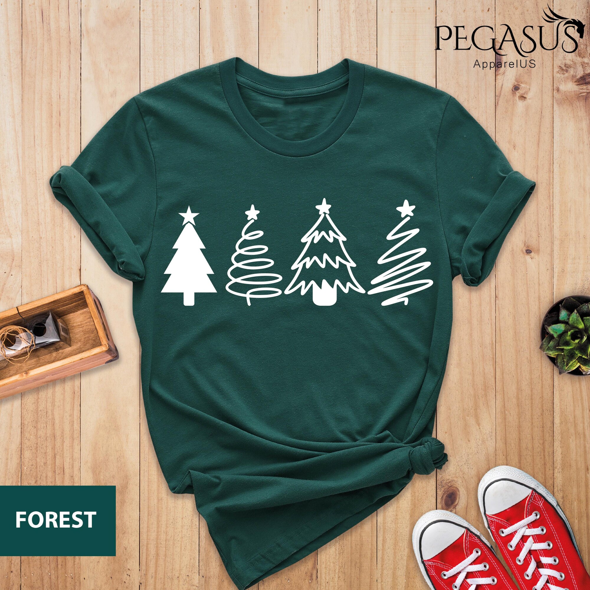 Christmas Trees Shirt, Pine Trees, Nature Lover Gift, Holiday Shirt, Tree Lover Shirt, Shirts For Christmas, Cute Christmas Shirts