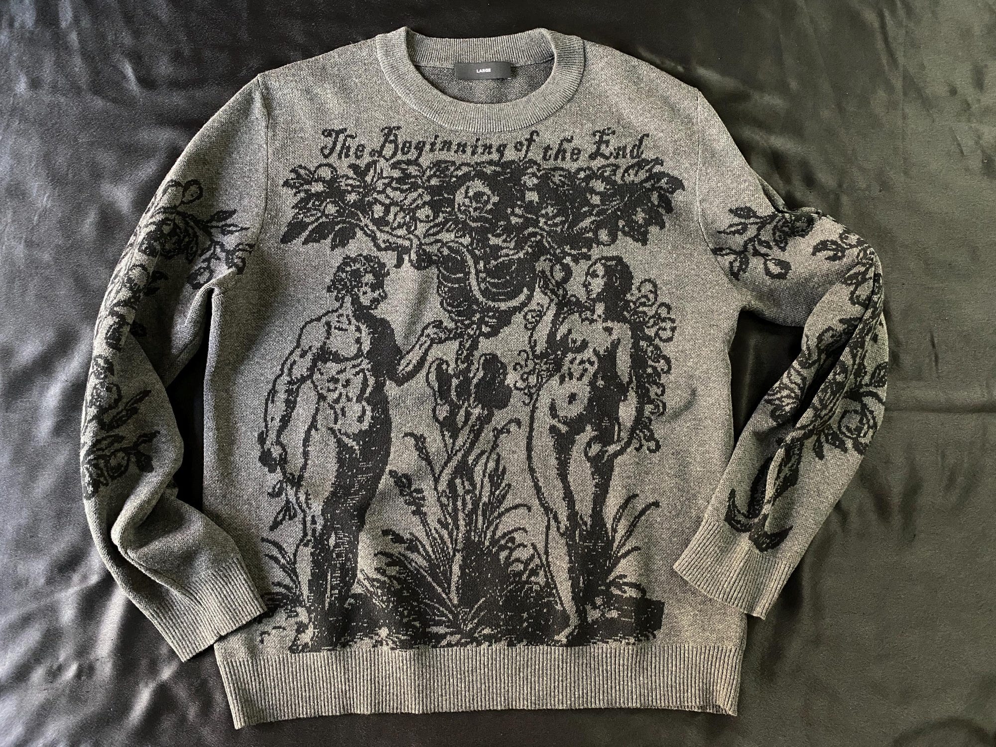 Beginning of the End Gothic Knitted Sweater Unisex