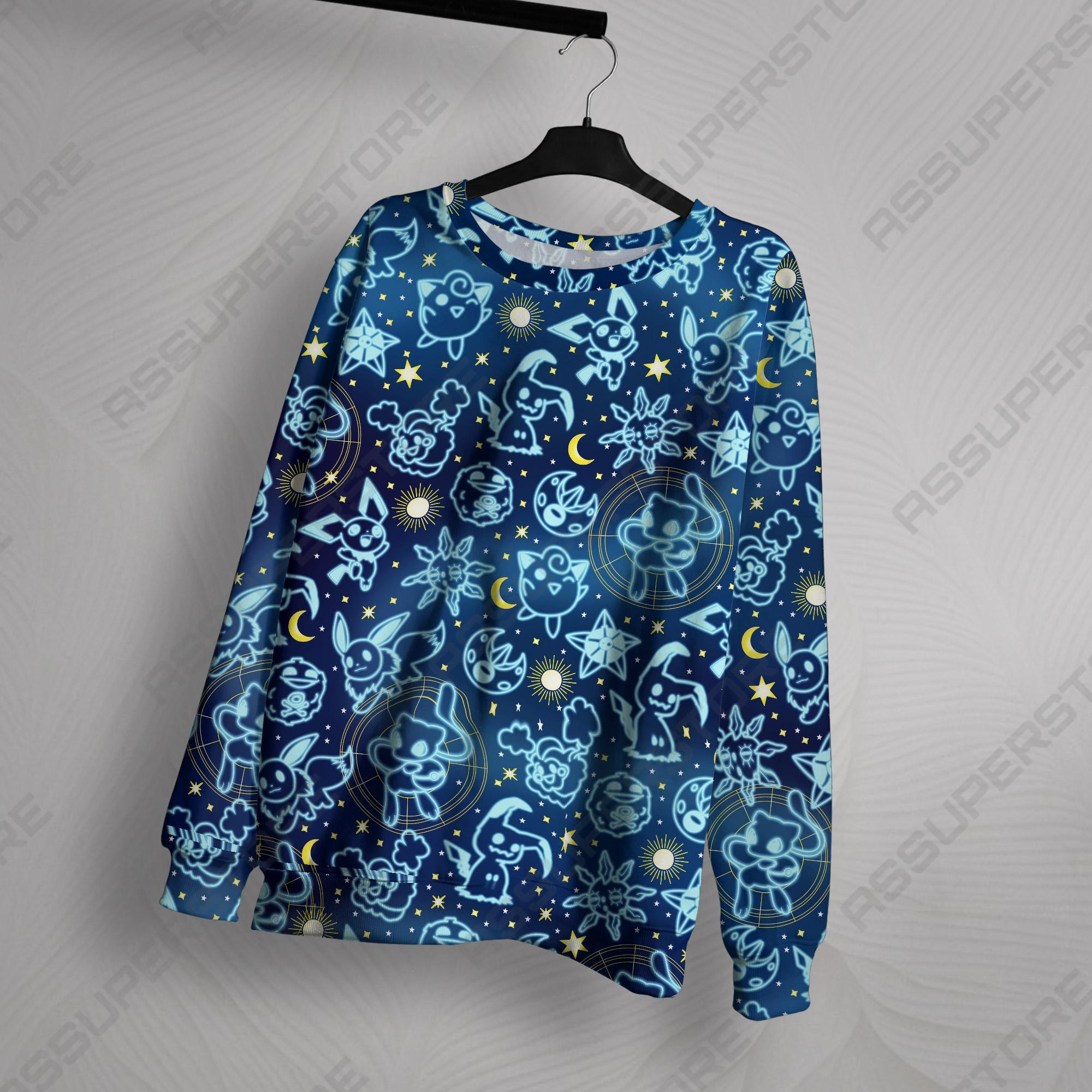Mimi Puffy Sweatshirts Cute Couples Sweatshirts Galaxy Shirt Gift For Birthday Christmas Holiday
