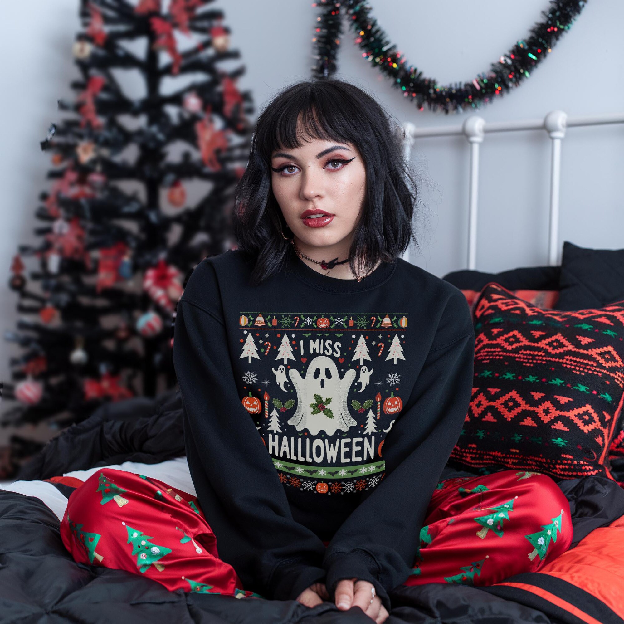 I Miss Halloween Sweatshirt, Creepmas Sweatshirt, I Prefer Halloween Sweatshirt, Gothmas Sweatshirt