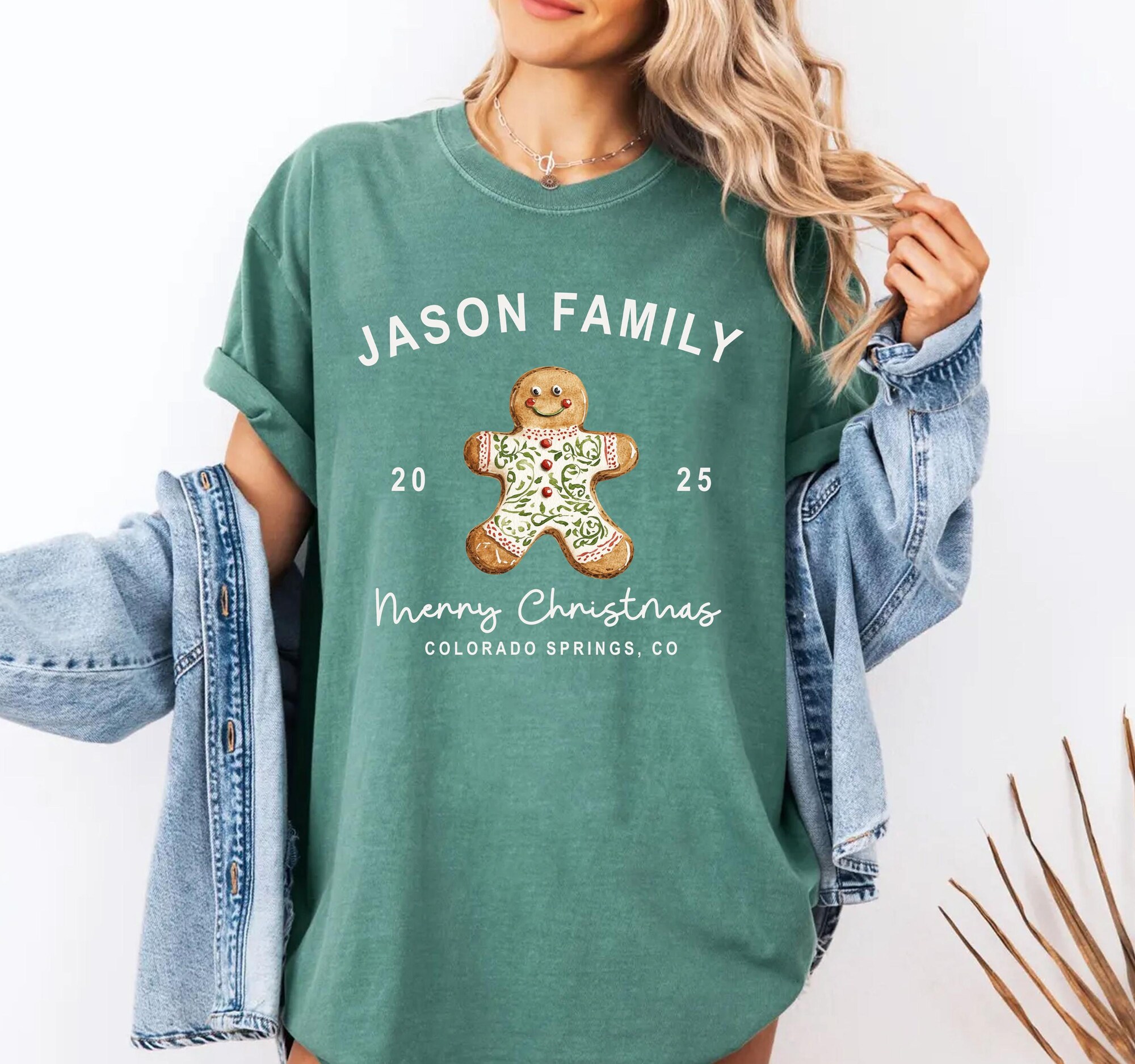 il_2000xN.6875296138_jl84.jpg Custom Family Christmas Shirts Comfort Colors®, Toile Christmas Tee, Matching Family Christmas Tees, Personalized Christmas Tee, Name Year