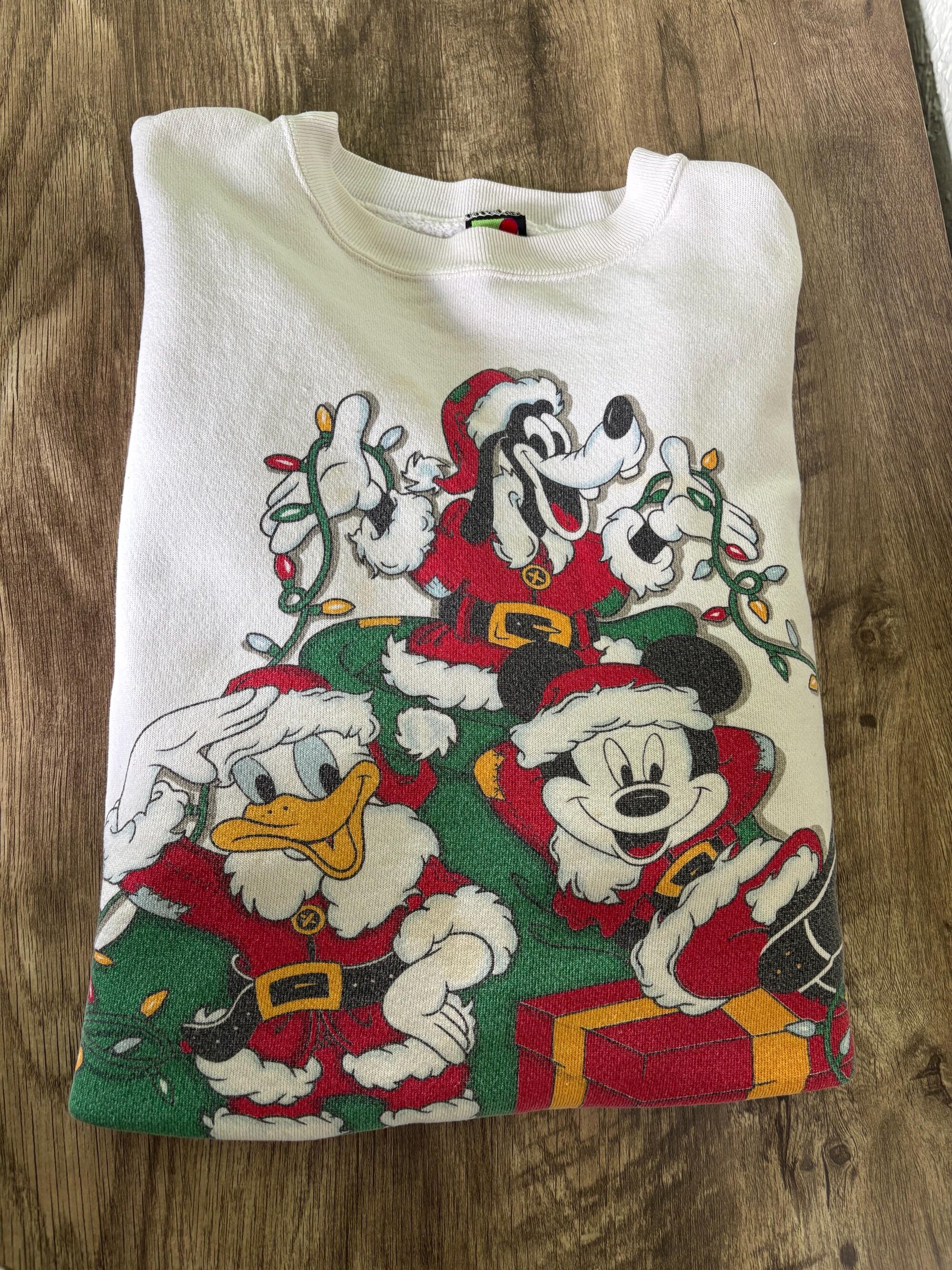 il_2000xN.6887842644_imjx-1.jpg Vintage Disney Christmas Sweatshirt – Mickey, Donald & Goofy | Estimated Size M/L
