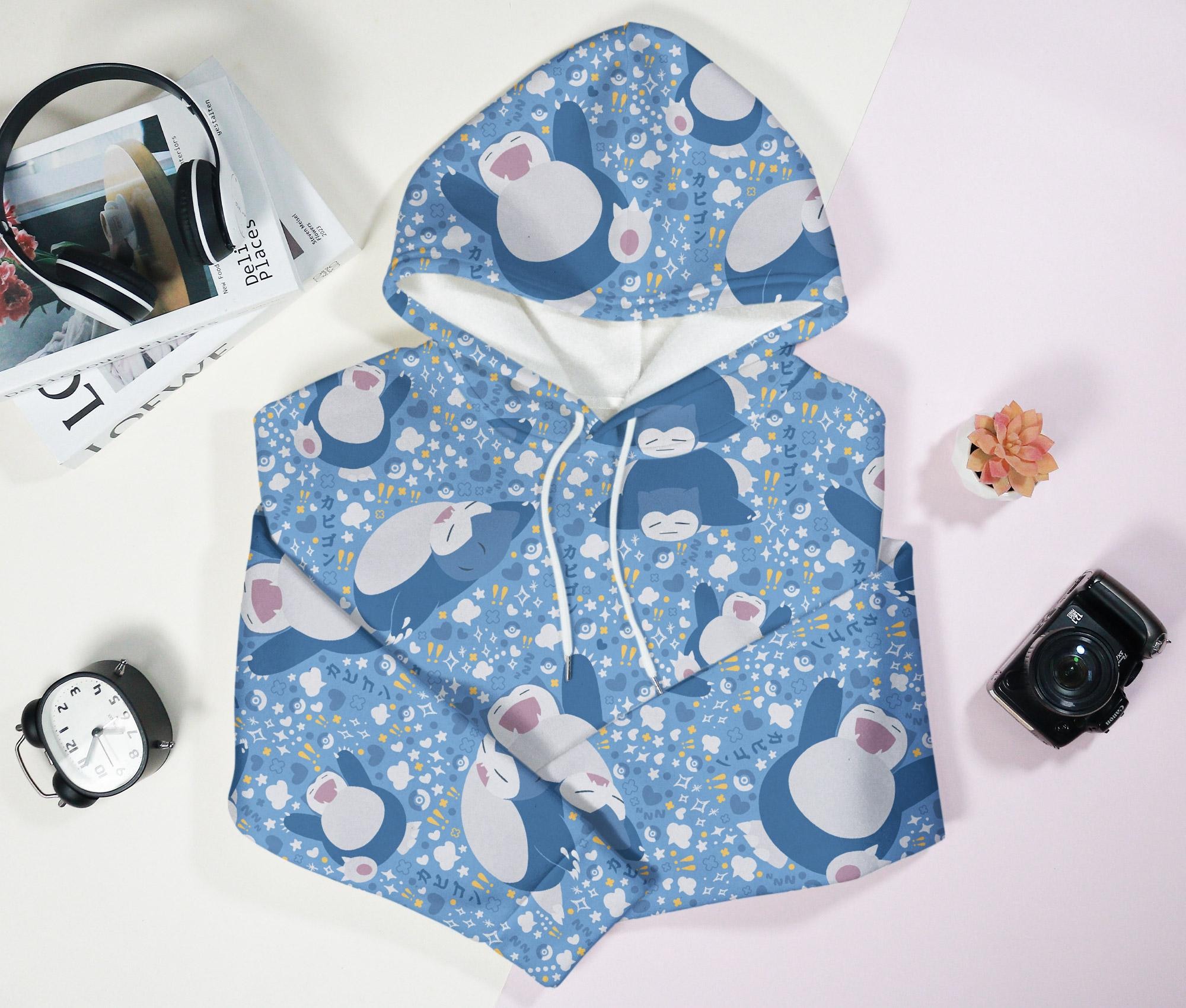 Snorlax Hoodie Unisex, Cute Snorlax Sweatshirt, Kawaii Graphic Hoodie, Funny Cozy Hoodie, Trendy Hoodie Gift For Christmas