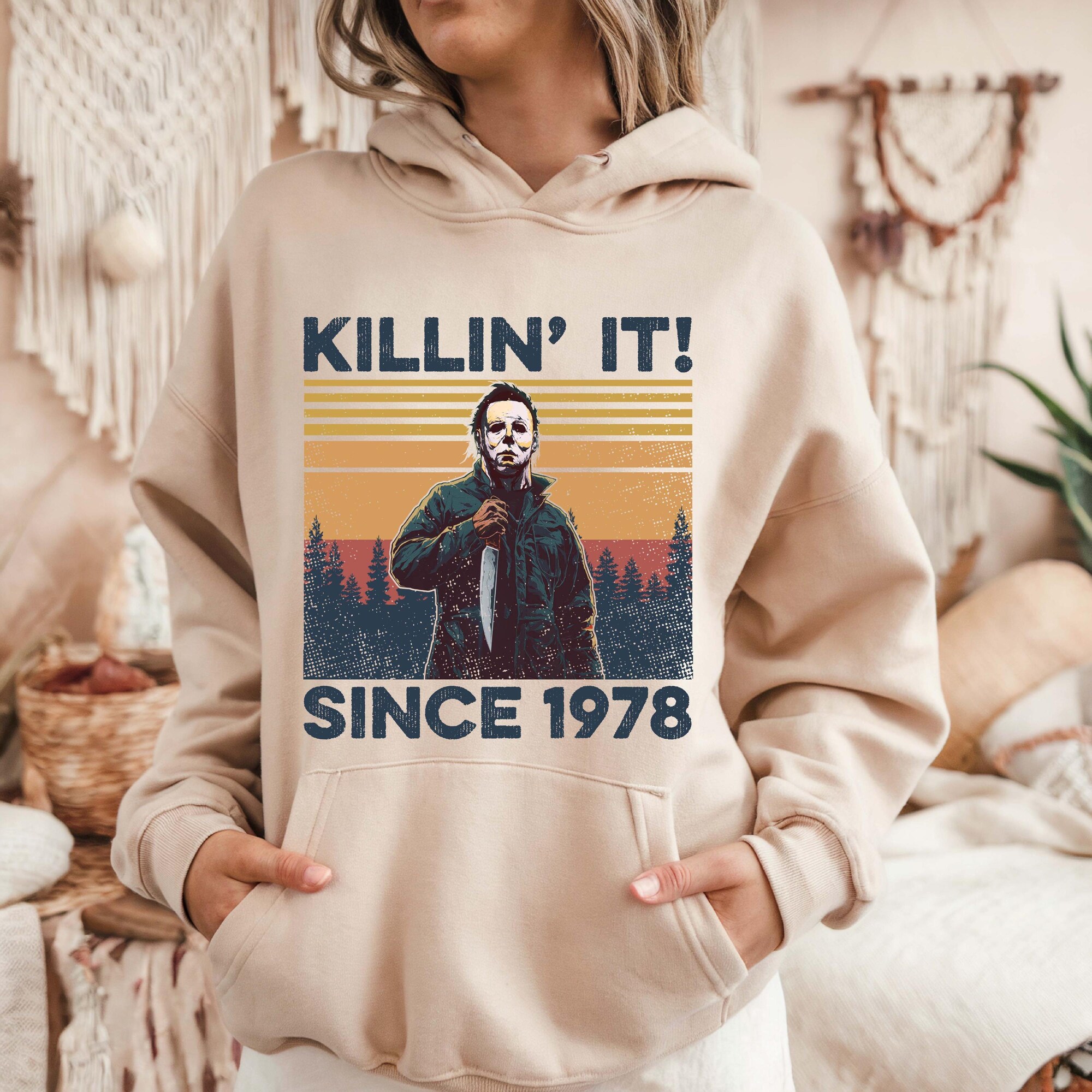 Funny Michael Myers Hoodie, Killin It Since 1978 Sweatshirt,  Halloween Gift, Horror Character Hoodie, Funny Michael Myers Fan Sweatshirt