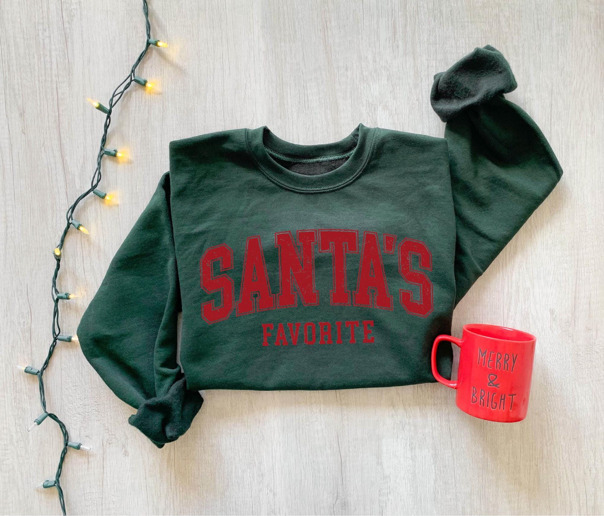 il_2000xN.7000769194_p7tt-1.jpg Santas Favorite Christmas Sweatshirt, Christmas Shirt, Womens Christmas Shirt, Christmas Gift, Funny Christmas Shirt, Festive Holiday Gift