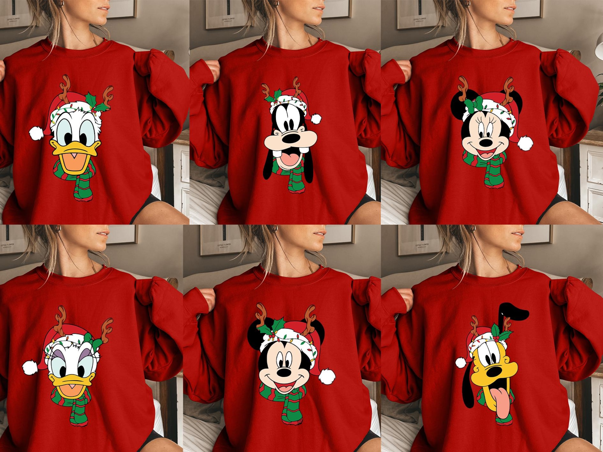 Disney Family Christmas Shirt, Group Christmas Matching Shirt, Xmas Youth Sweatshirt, Long Sleeve Shirt, Disney Character Christmas Shirt