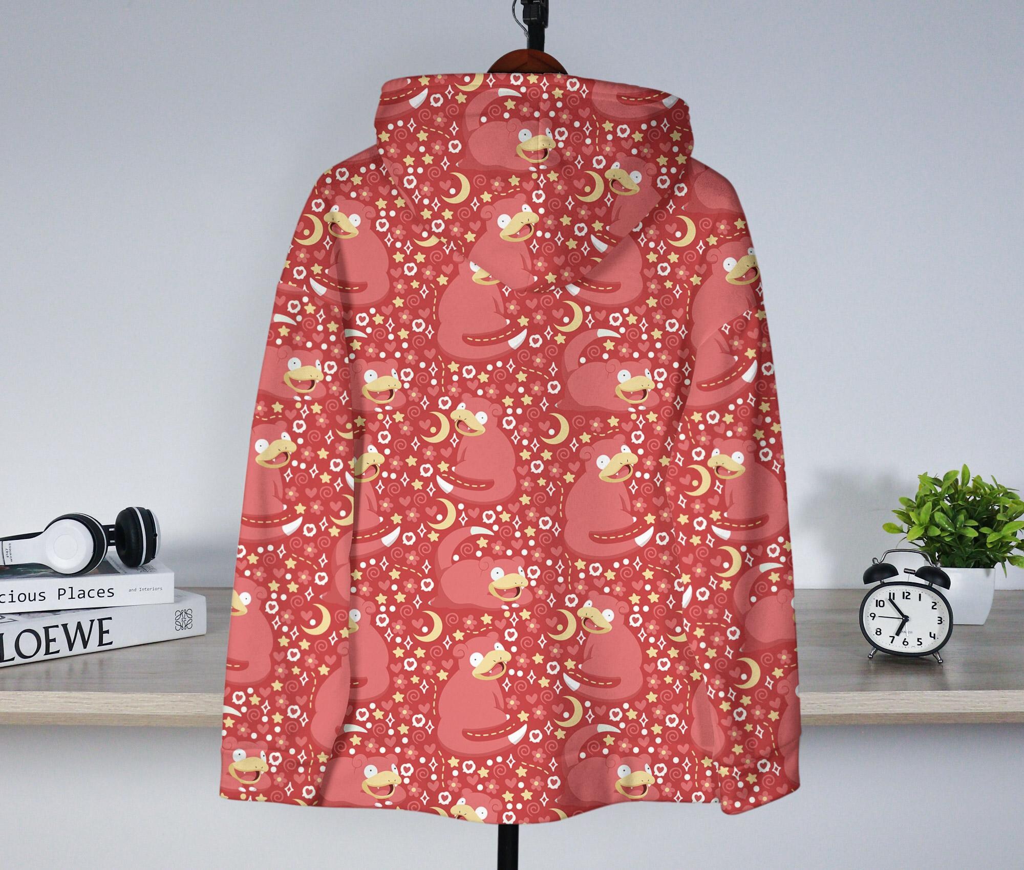 il_2000xN.7056011667_rm7a-2.jpg Slowpoke Hoodie, Cute Pink Lazy Creature Hoodie, Cozy Kawaii Hooded Pullover, Unisex Funny Sweatshirt Gift, Slowpoke Shirt Gift