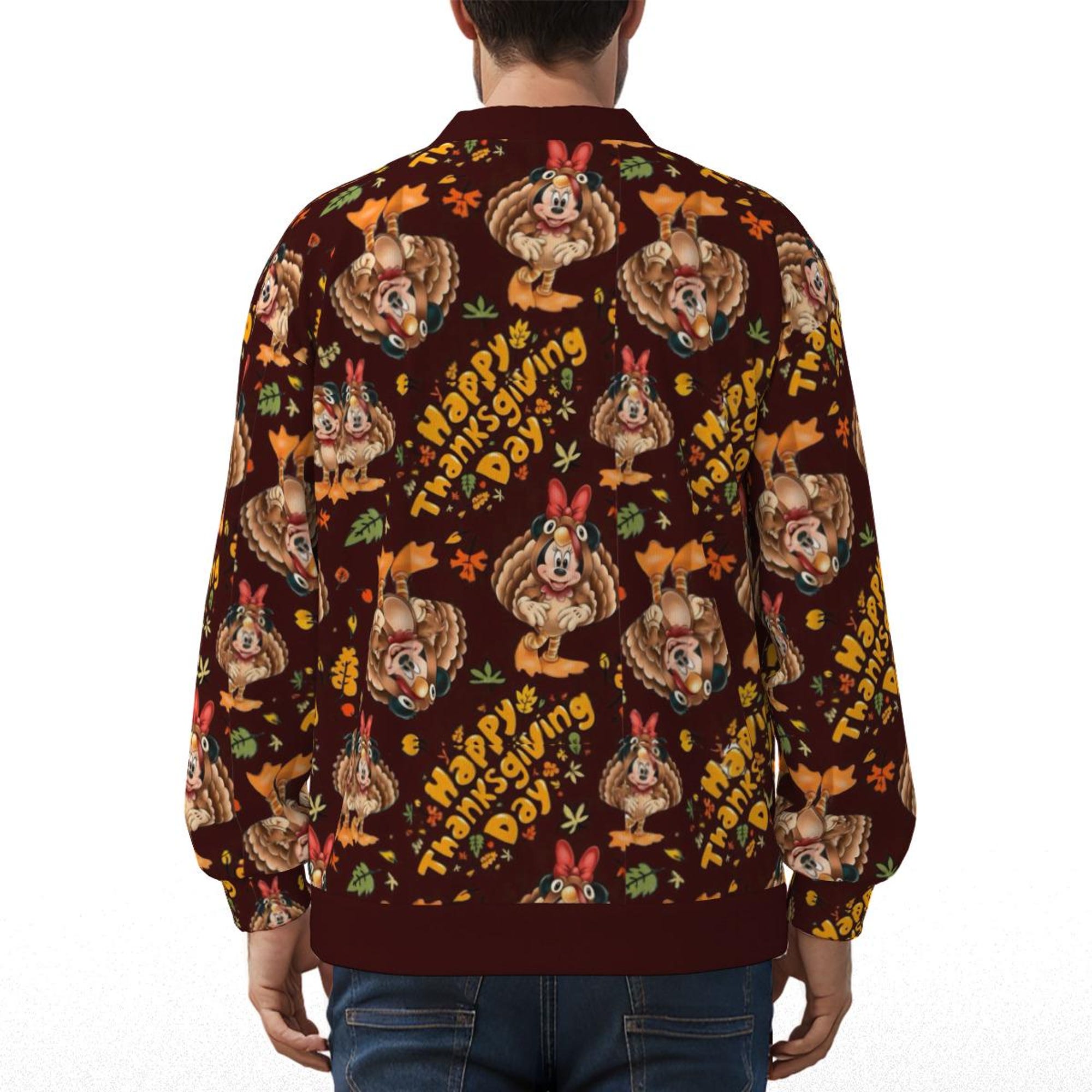 il_2000xN.7070696574_emwj.jpg Mickey & Minnie Thanksgiving Sweater| Disney Holiday Knit Cardigan Sweater | Kawaii Disneyland Christmas Sweater