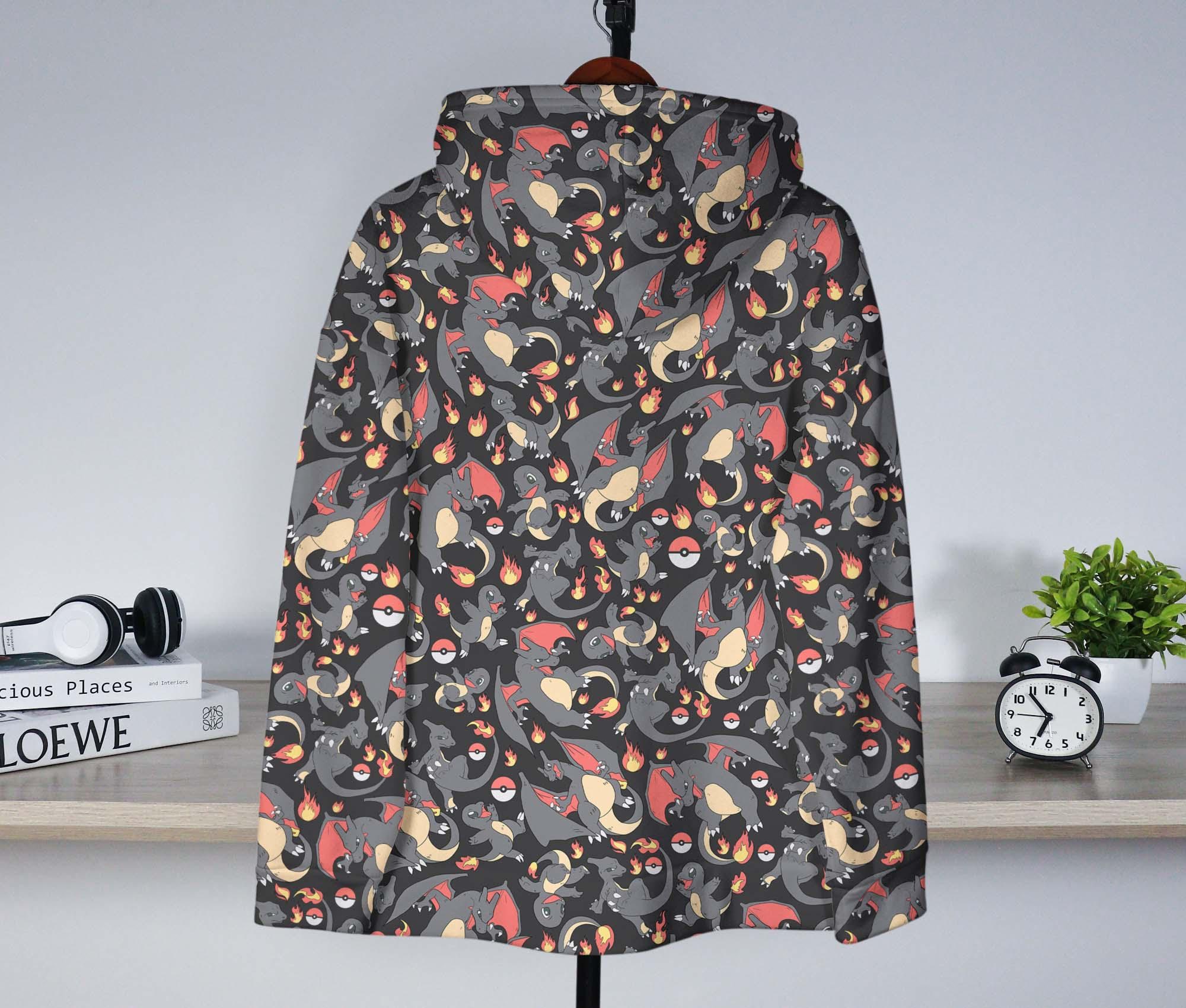 il_2000xN.7079225878_55hm-3.jpg Charmander Hoodie, Charizard Graphic Hoodie, Cute Kawaii Hoodie, Funny Streetwear Sweatshirt, Cozy Christmas Hoodie, Unisex Hoodie Gift