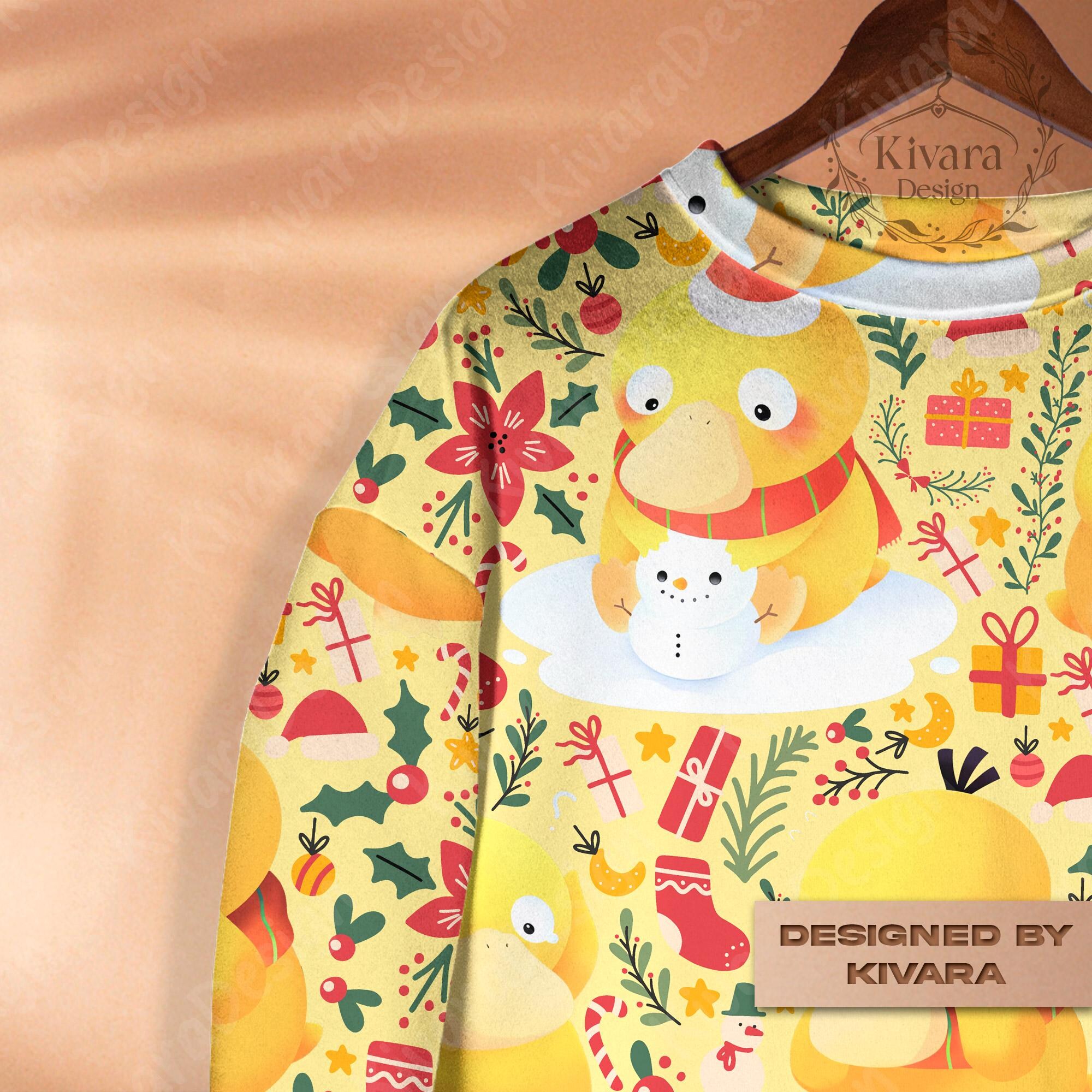 il_2000xN.7085047942_jazx-1.jpg Psyduck Festival Hoodie Sweatshirt Water Type Sweatshirt for Anime, Video Game Fans, Kawaii Couples Outfit