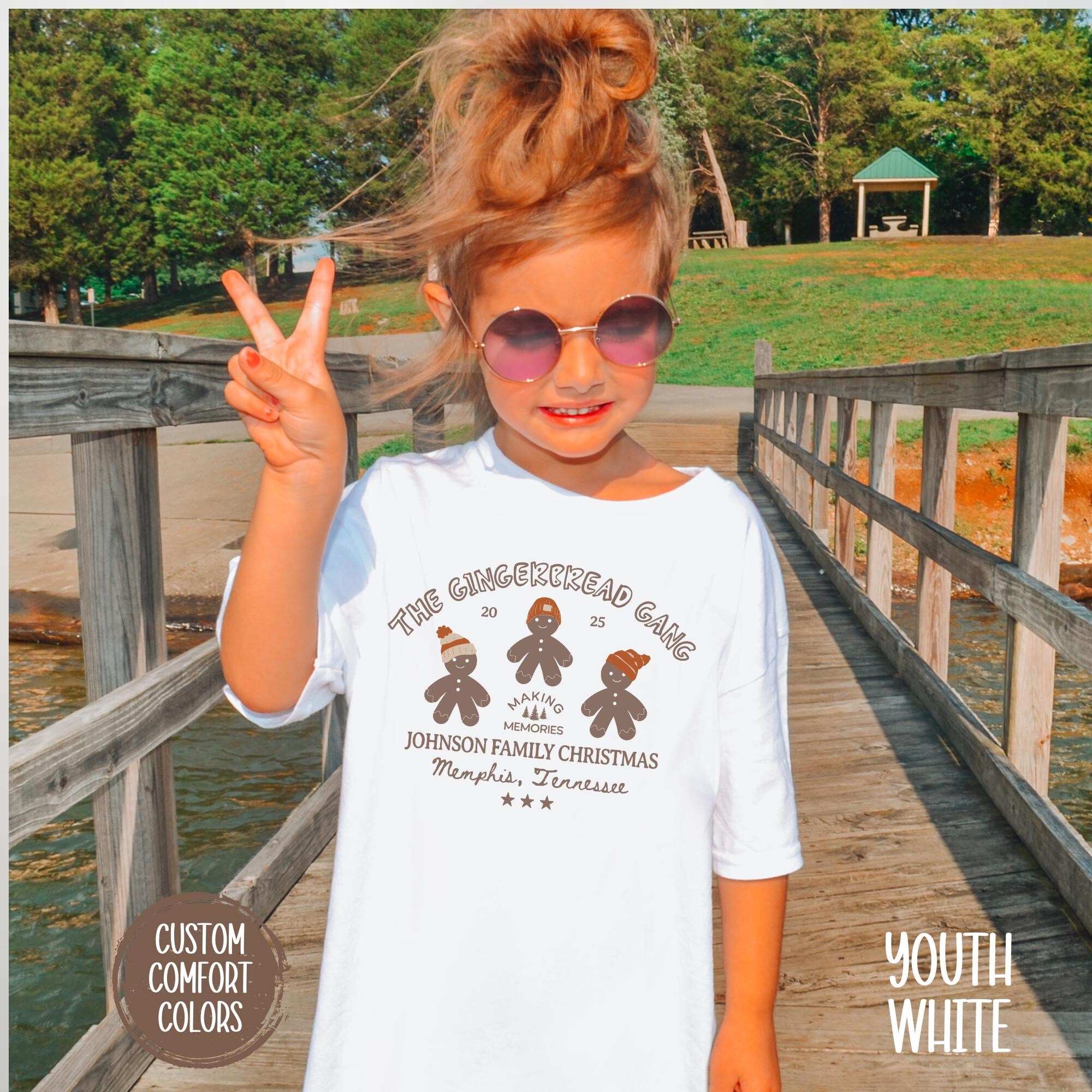 il_2000xN.7096236664_5cus-2.jpg Custom Family Christmas Gingerbread Shirt Comfort Colors Matching Family Christmas Shirt Personalized Name Christmas Tshirt Youth Kids Gift