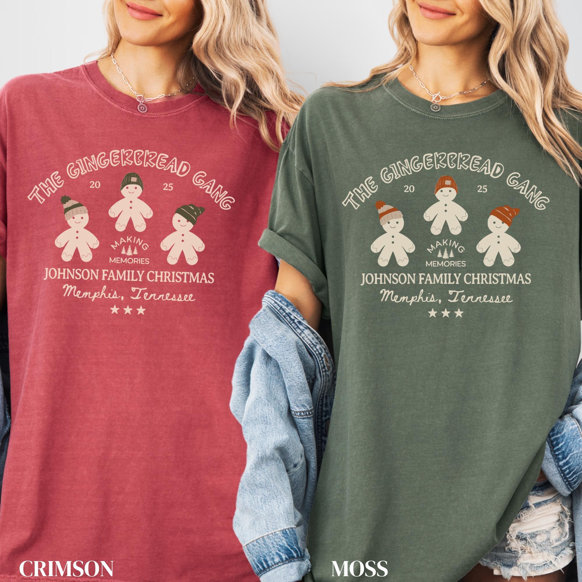 il_2000xN.7096238458_ocva-2.jpg Custom Family Christmas Gingerbread Shirt Comfort Colors Matching Family Christmas Shirt Personalized Name Christmas Tshirt Youth Kids Gift